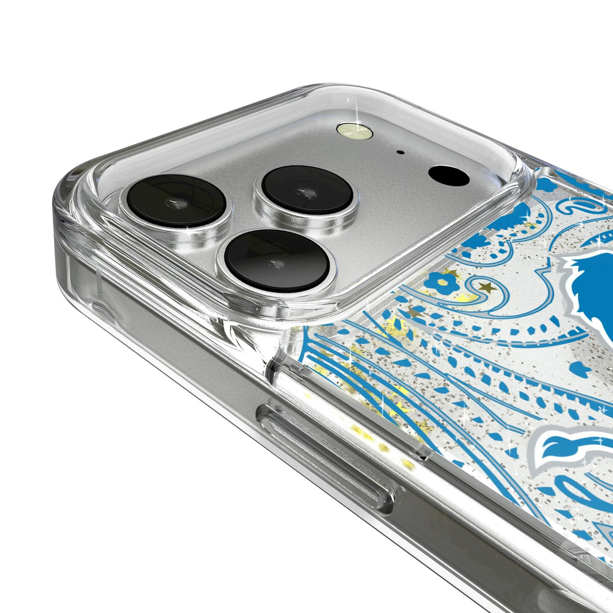 Detroit Lions Paisley Glitter Phone Case for Apple iPhone 17 Series 3