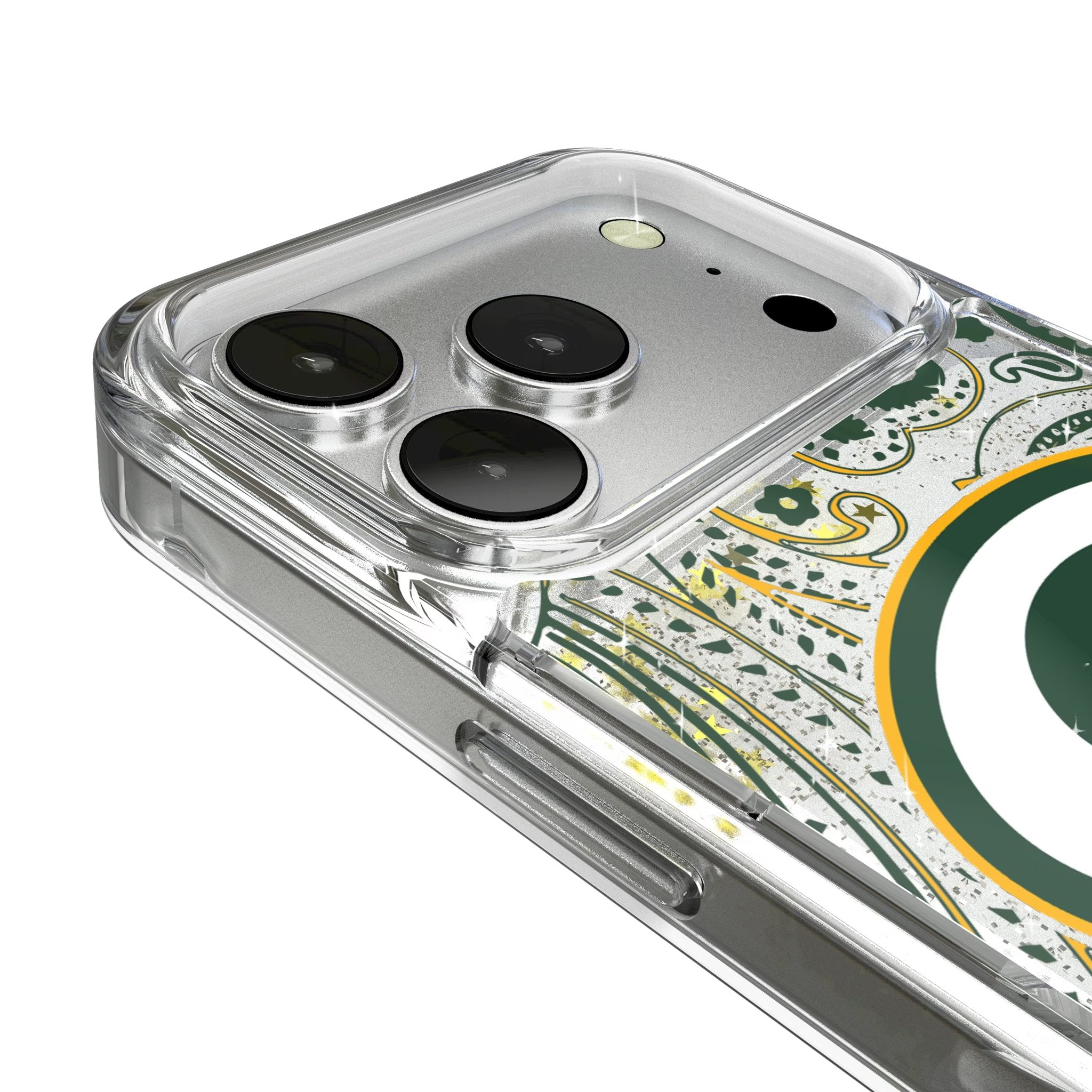 Green Bay Packers Paisley Glitter Phone Case for Apple iPhone 17 Series 3