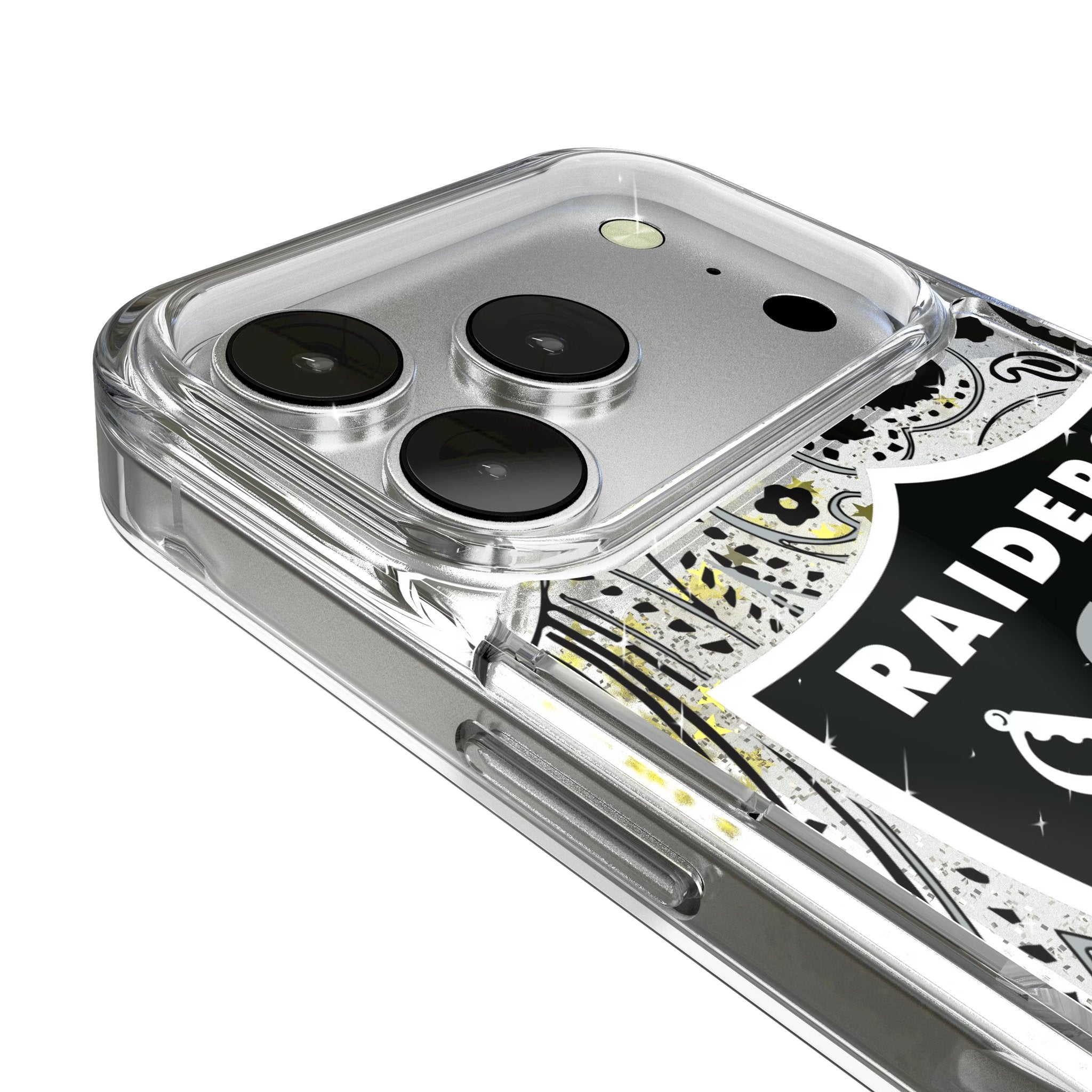 Las Vegas Raiders Paisley Glitter Phone Case for Apple iPhone 17 Series 3