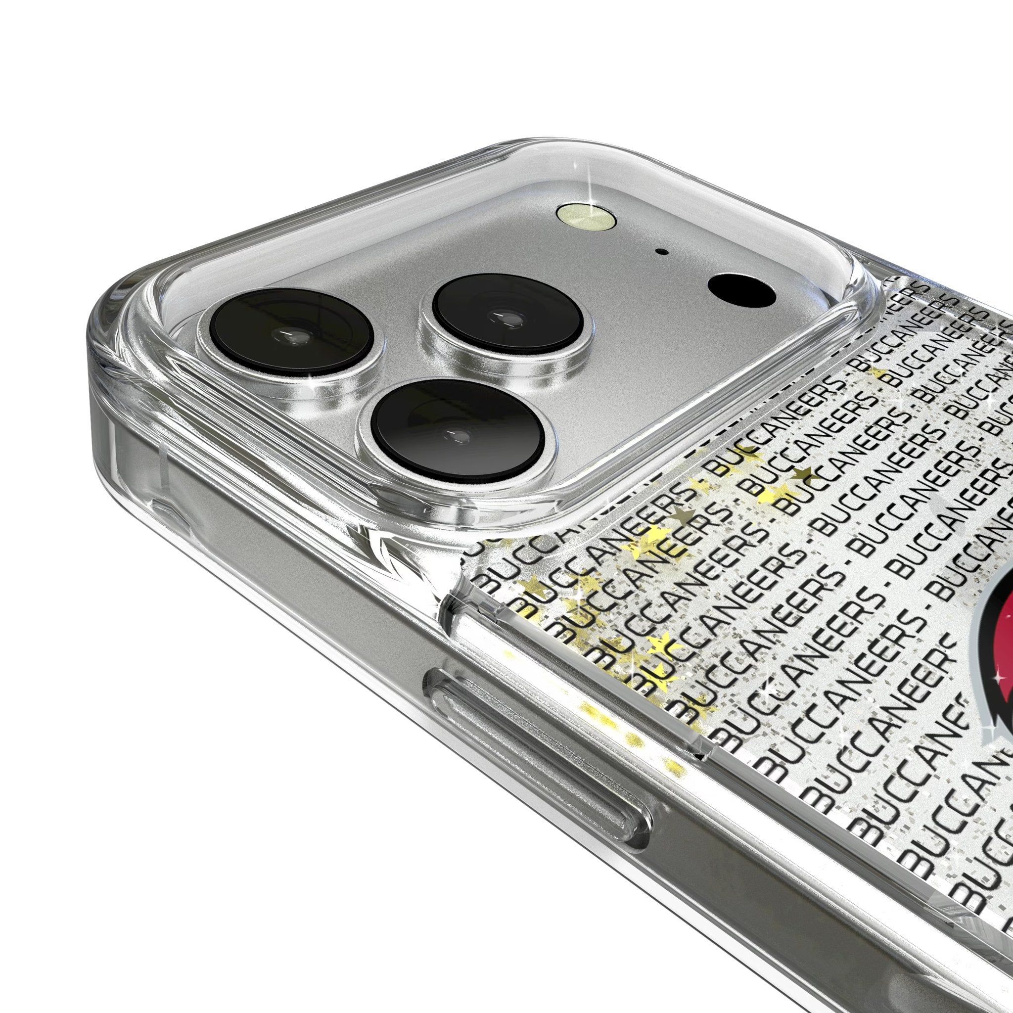 Tampa Bay Buccaneers Text Backdrop Glitter Phone Case for Apple iPhone 17 Series 3