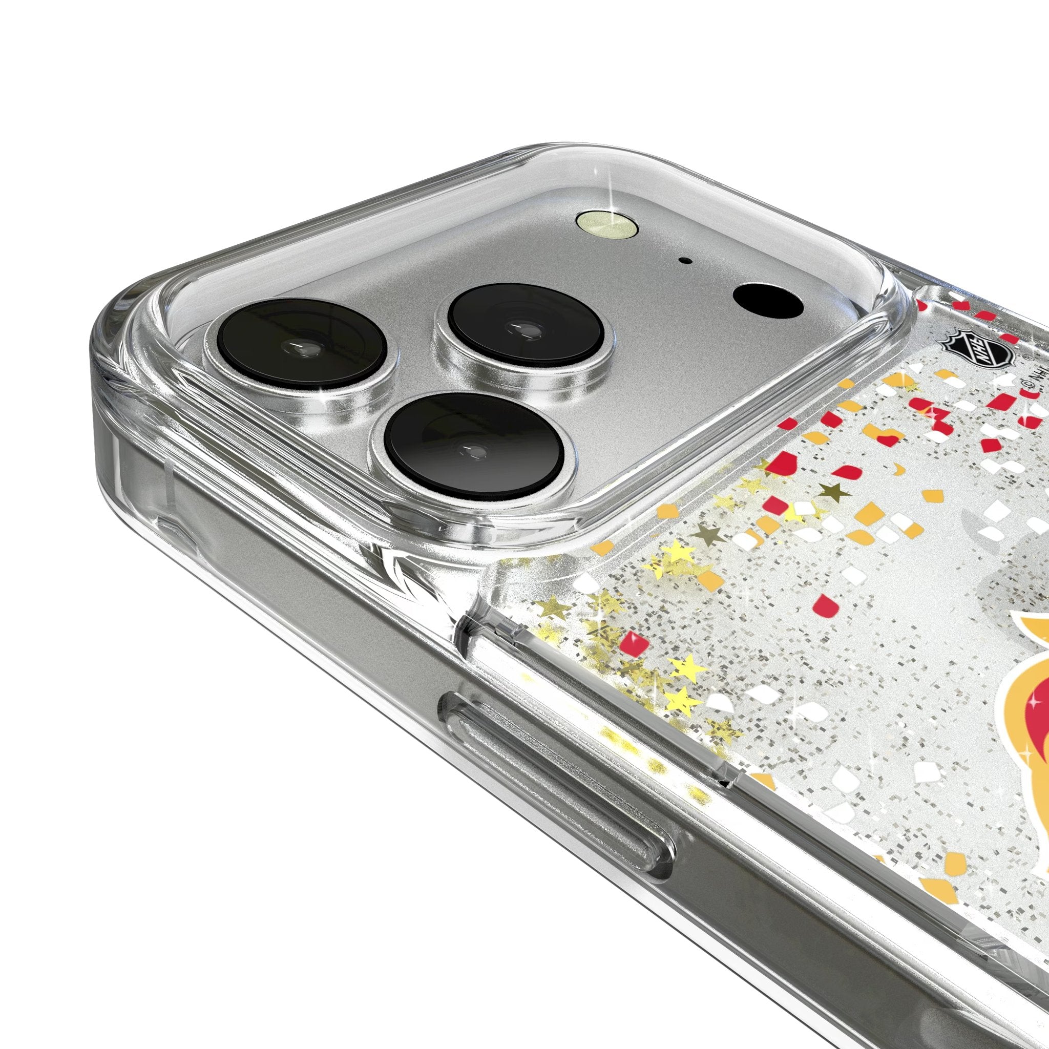 Calgary Flames Confetti Glitter Phone Case for Apple iPhone 17 Series 3