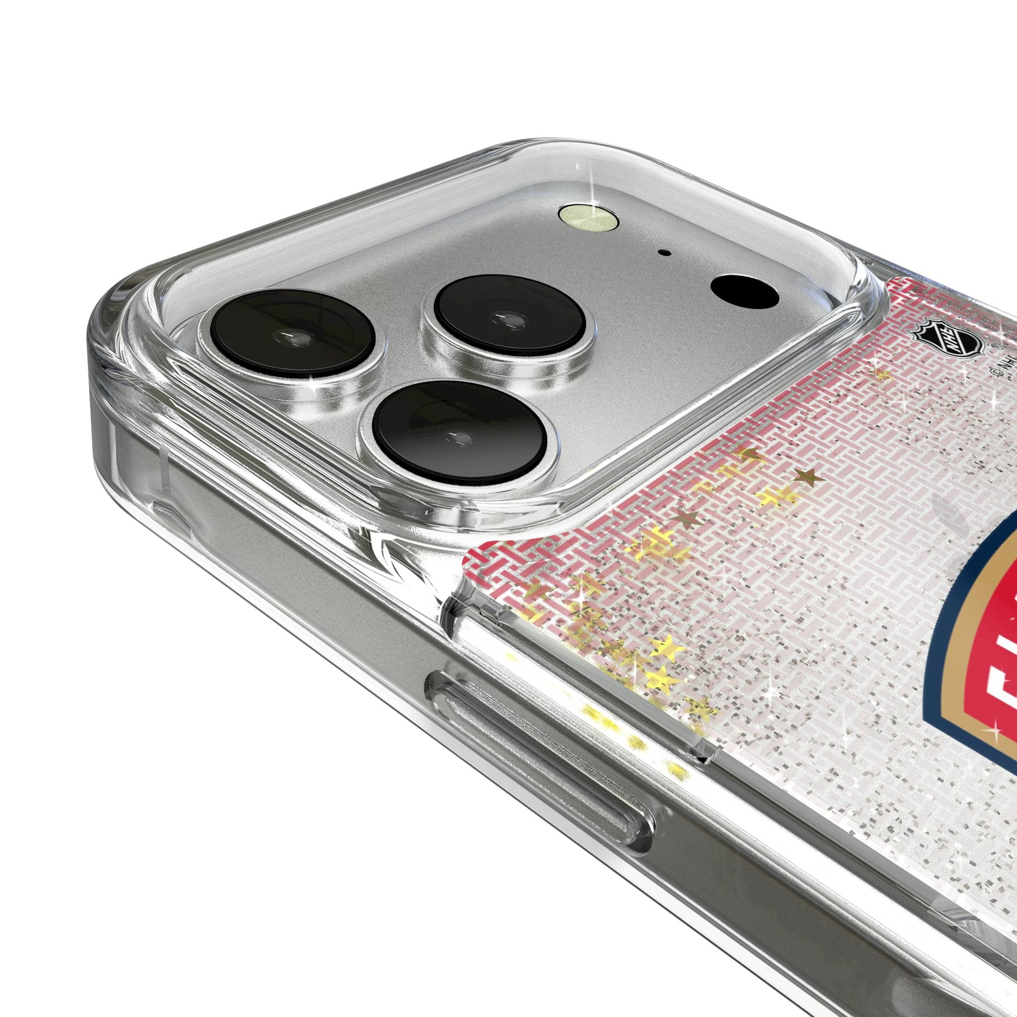 Florida Panthers Linen Glitter Phone Case for Apple iPhone 17 Series 3