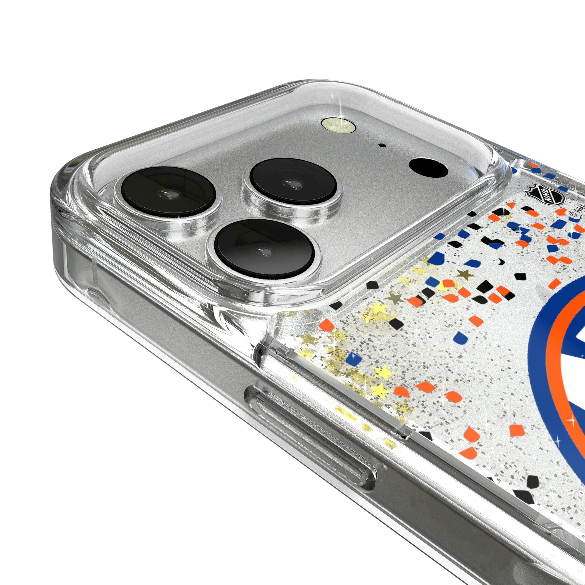 New York Islanders Confetti Glitter Phone Case for Apple iPhone 17 Series 3