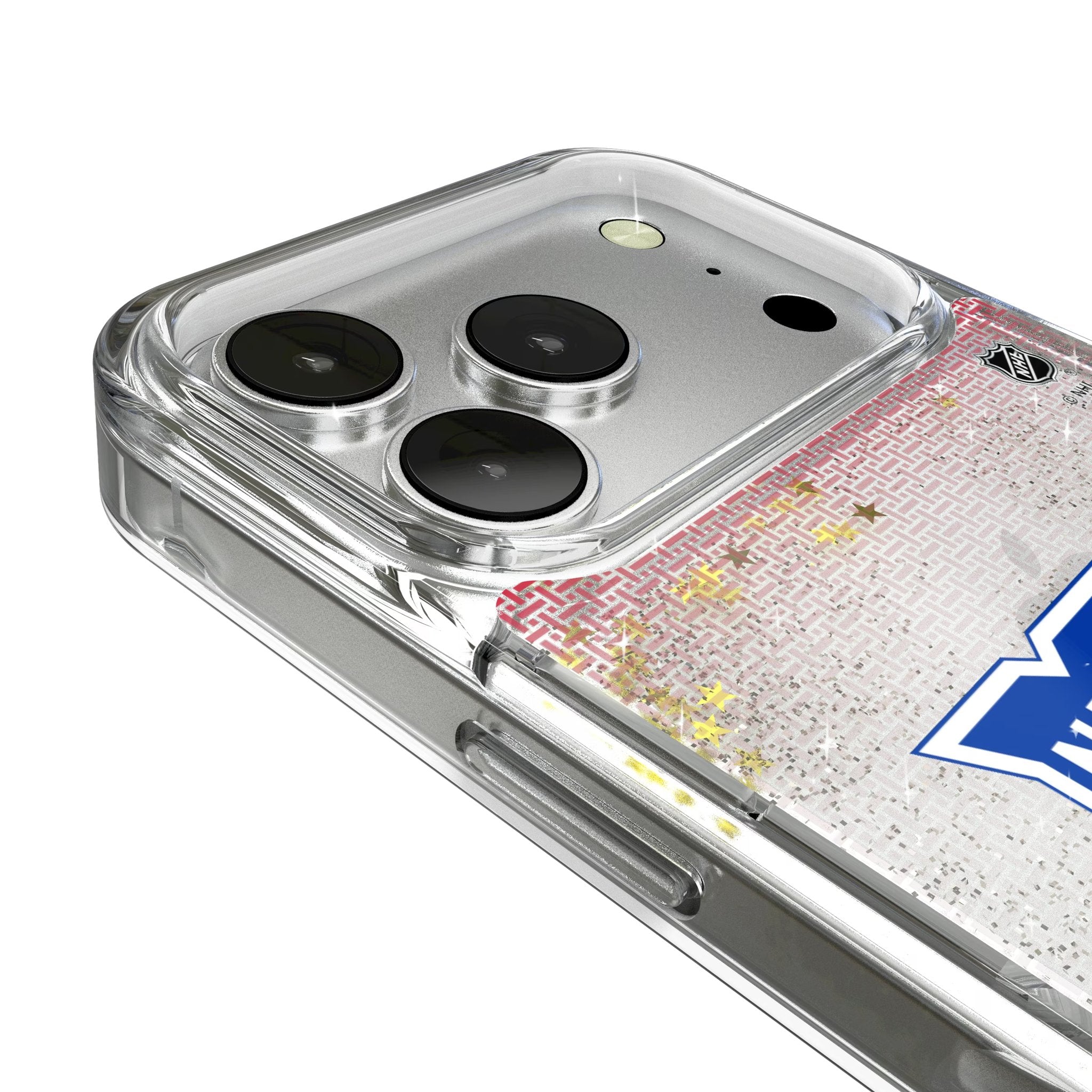New York Rangers Linen Glitter Phone Case for Apple iPhone 17 Series 3