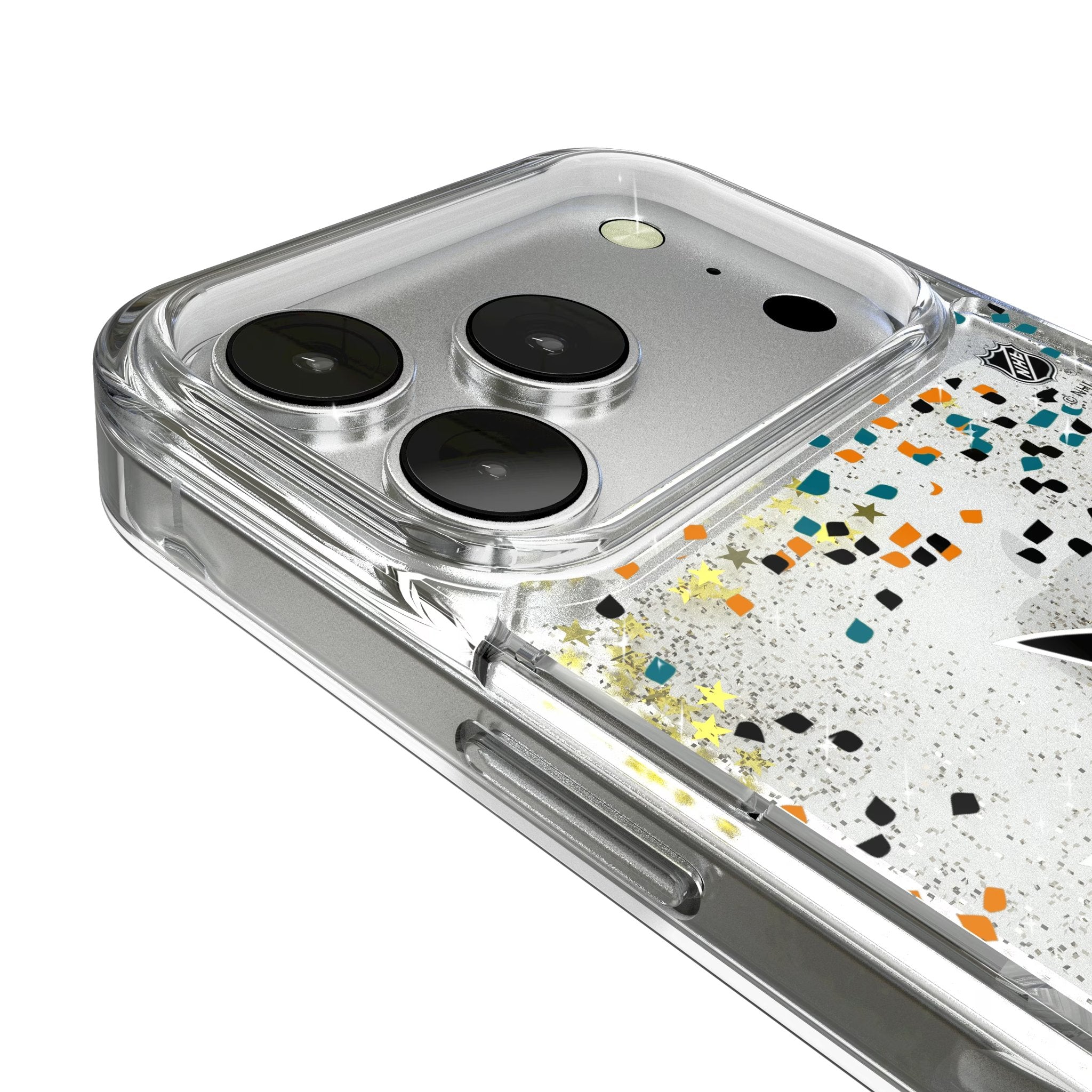 San Jose Sharks Confetti Glitter Phone Case for Apple iPhone 17 Series 3