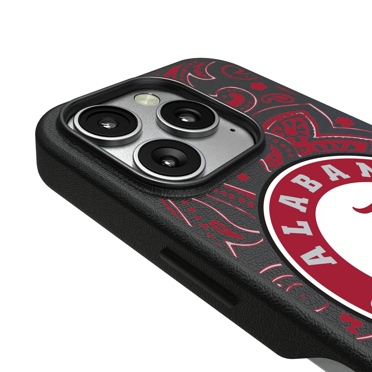 University of Alabama Crimson Tide Paisley MagSafe Compatible Phone Case for Apple iPhone 3