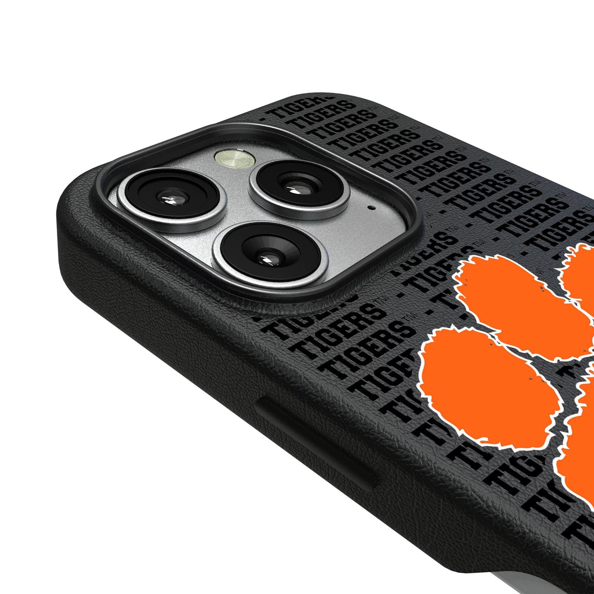 Clemson University Tigers Text Backdrop MagSafe Compatible Phone Case for Apple iPhone 3
