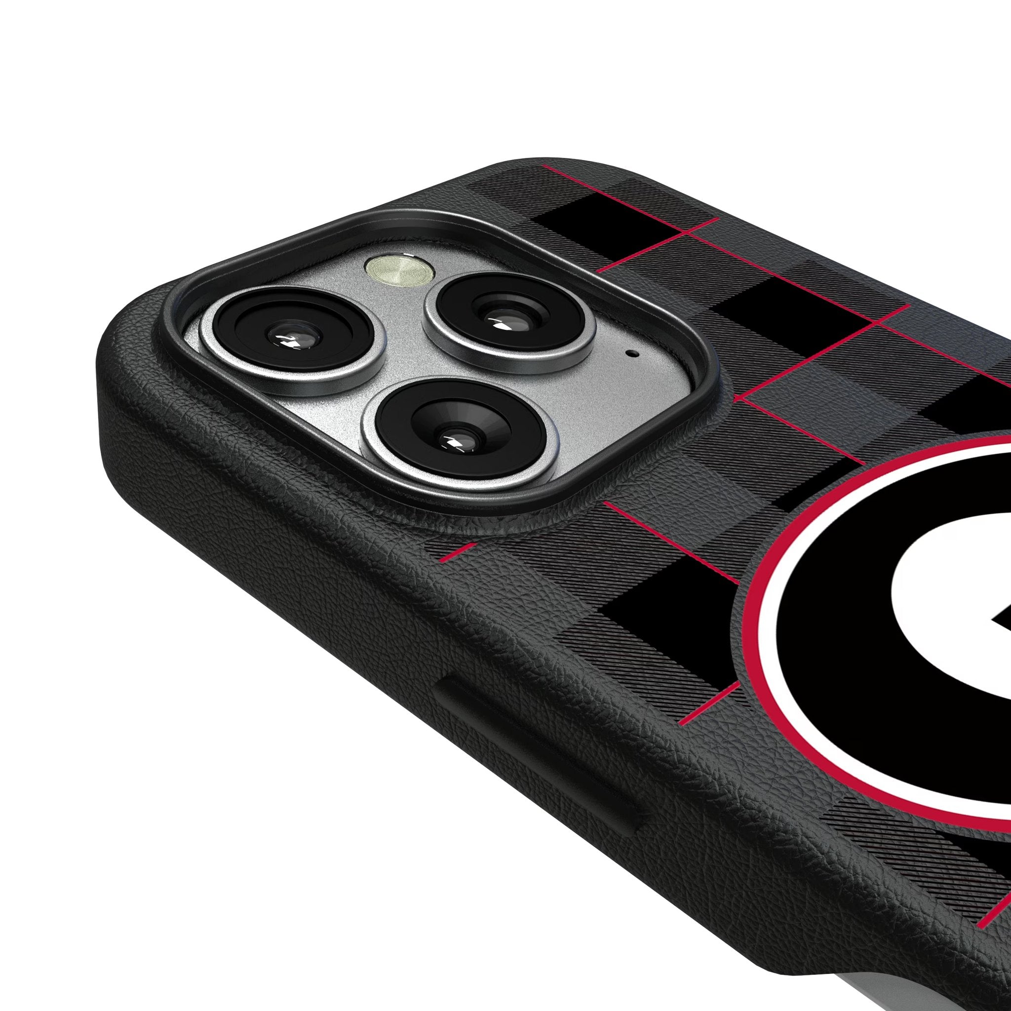 University of Georgia Bulldogs Plaid MagSafe Compatible Phone Case for Apple iPhone 3