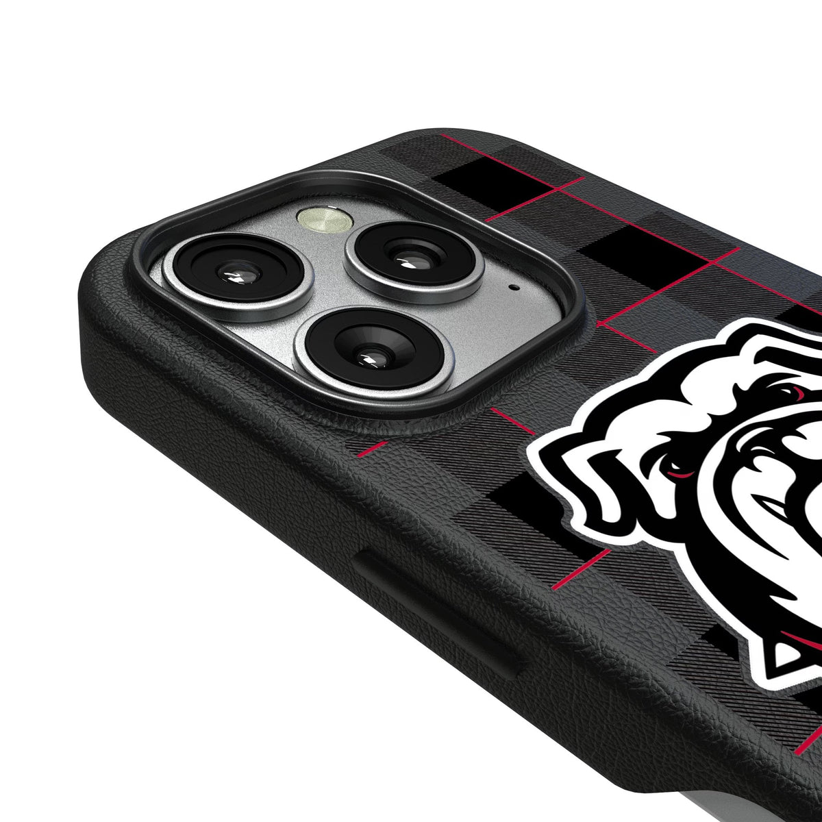 University of Georgia Bulldogs Uga Plaid MagSafe Compatible Phone Case for Apple iPhone 3