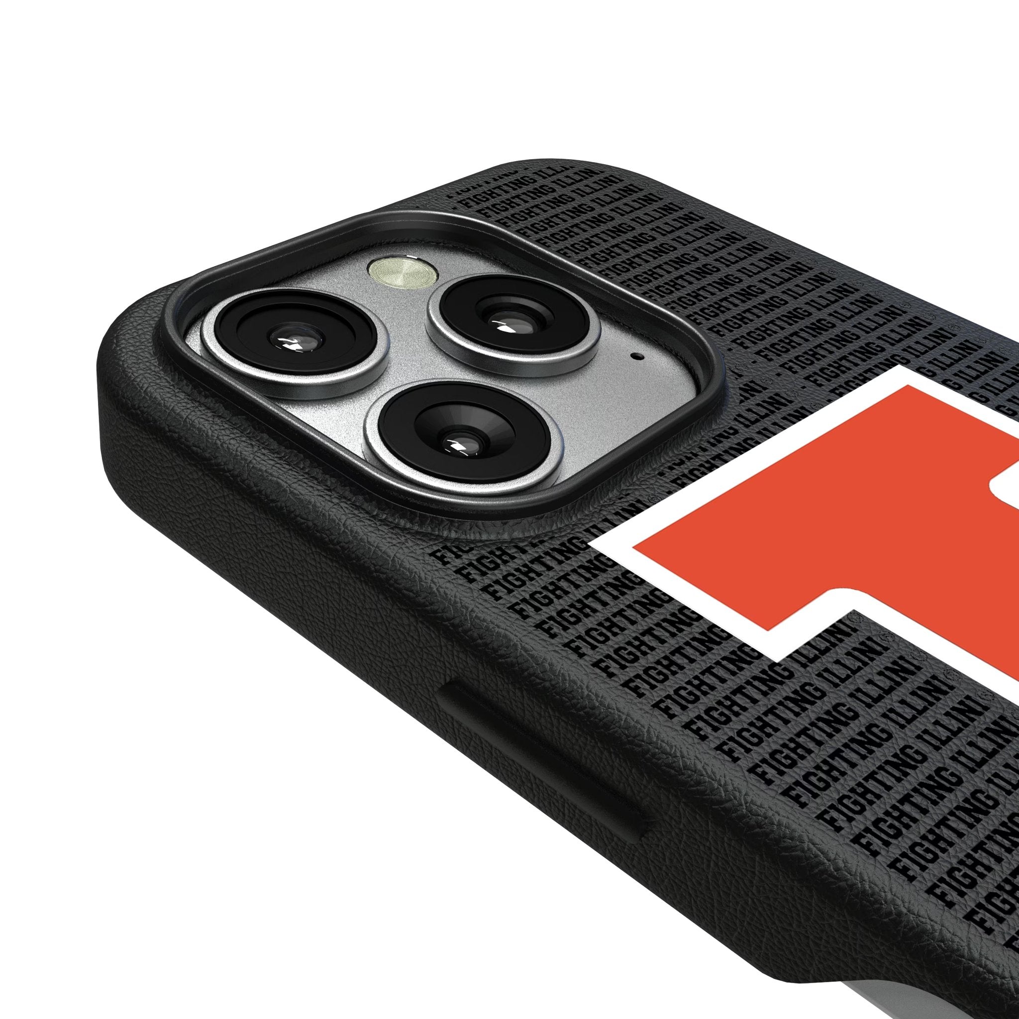 University of Illinois Fighting Illini Text Backdrop MagSafe Compatible Phone Case for Apple iPhone 3