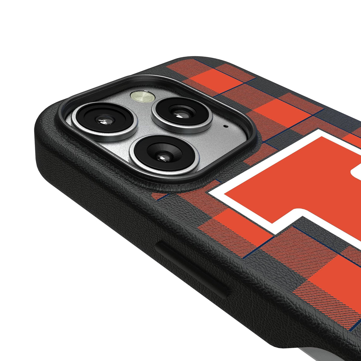 University of Illinois Fighting Illini Plaid MagSafe Compatible Phone Case for Apple iPhone 3