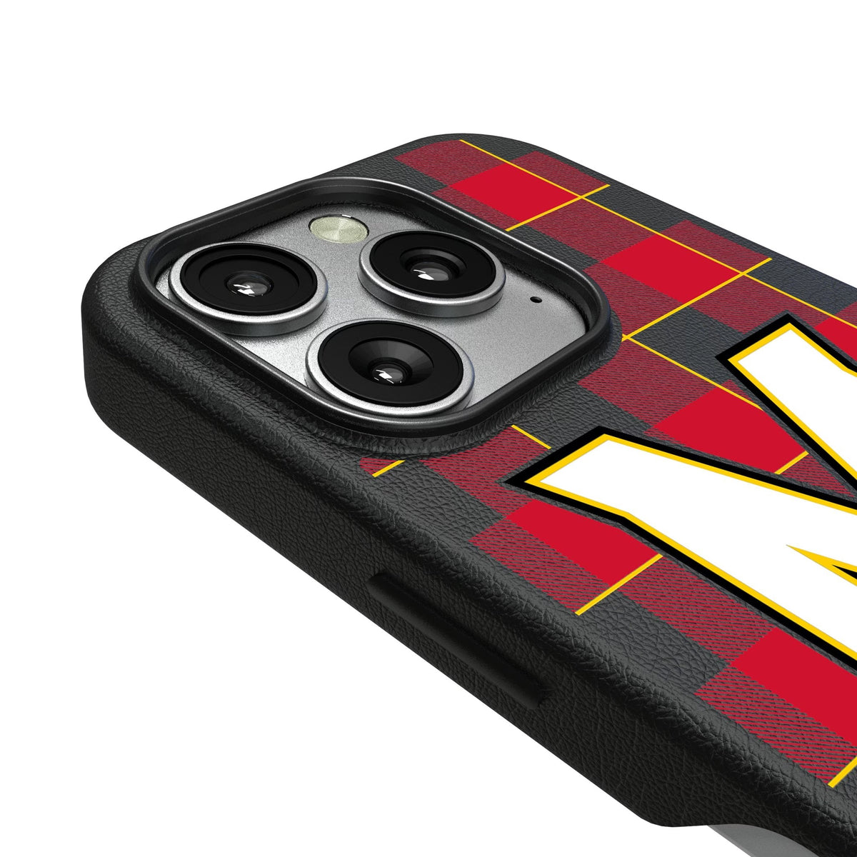 University of Maryland Terrapins Plaid MagSafe Compatible Phone Case for Apple iPhone 3