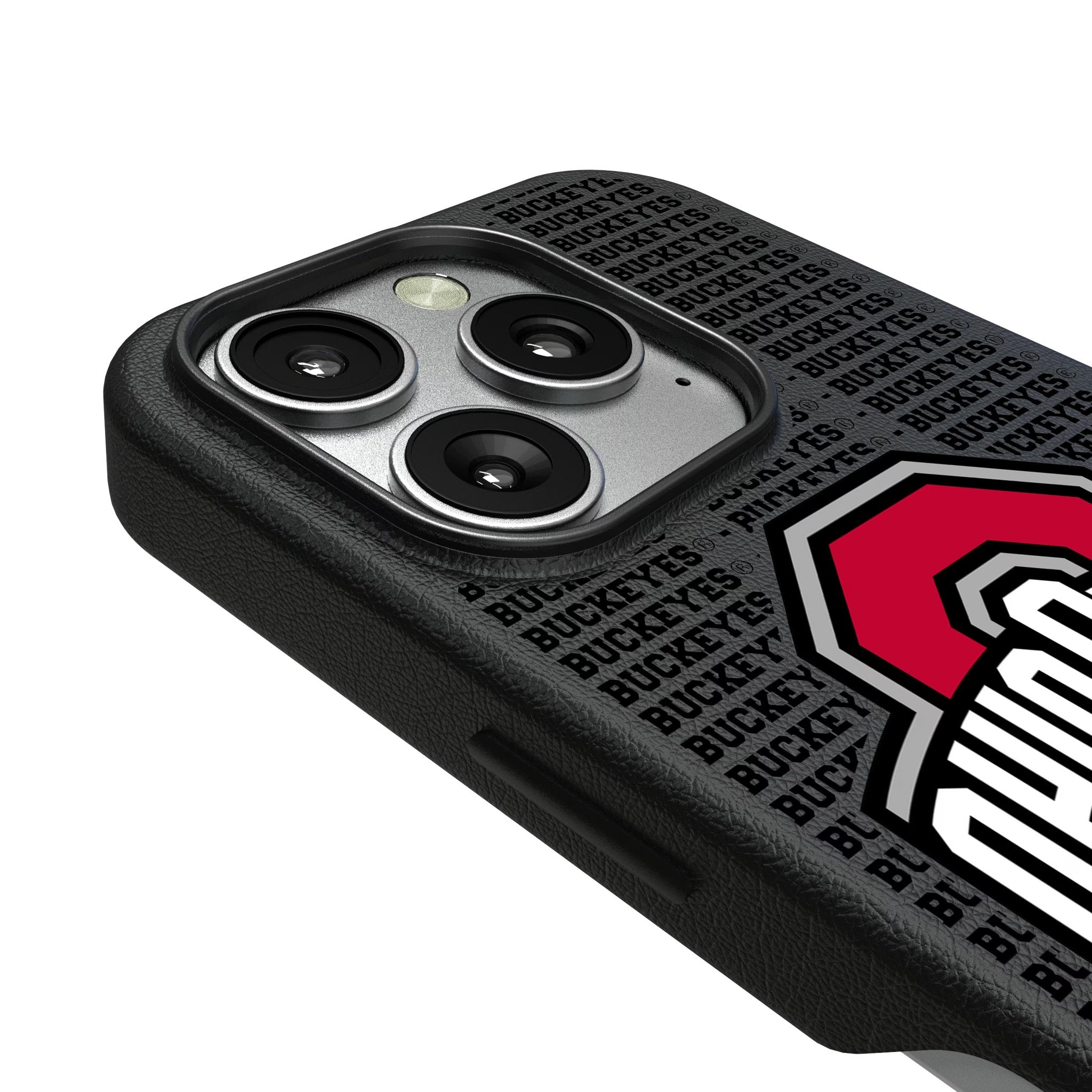 Ohio State University Buckeyes Text Backdrop MagSafe Compatible Phone Case for Apple iPhone 3
