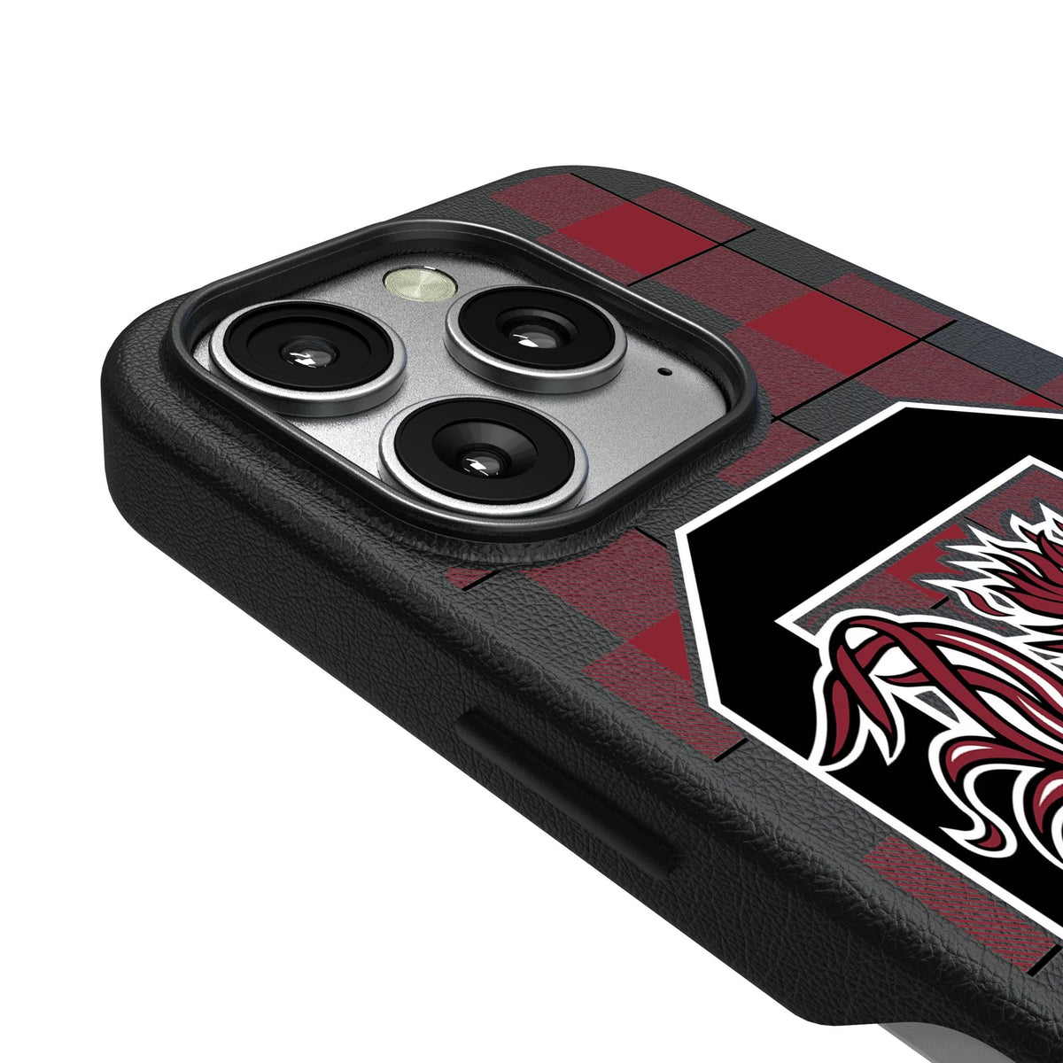 University of South Carolina Gamecocks Plaid MagSafe Compatible Phone Case for Apple iPhone 3