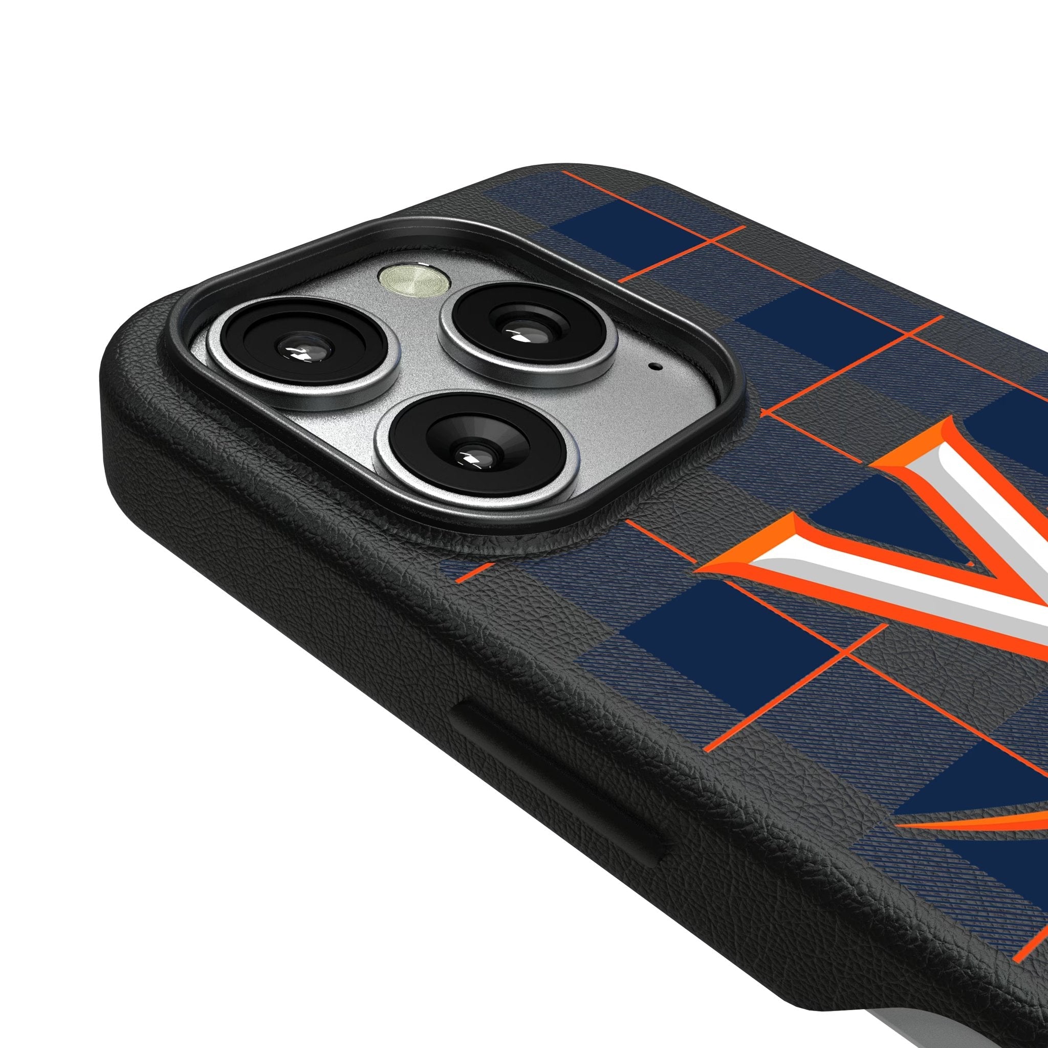 University of Virginia Cavaliers Plaid MagSafe Compatible Phone Case for Apple iPhone 3