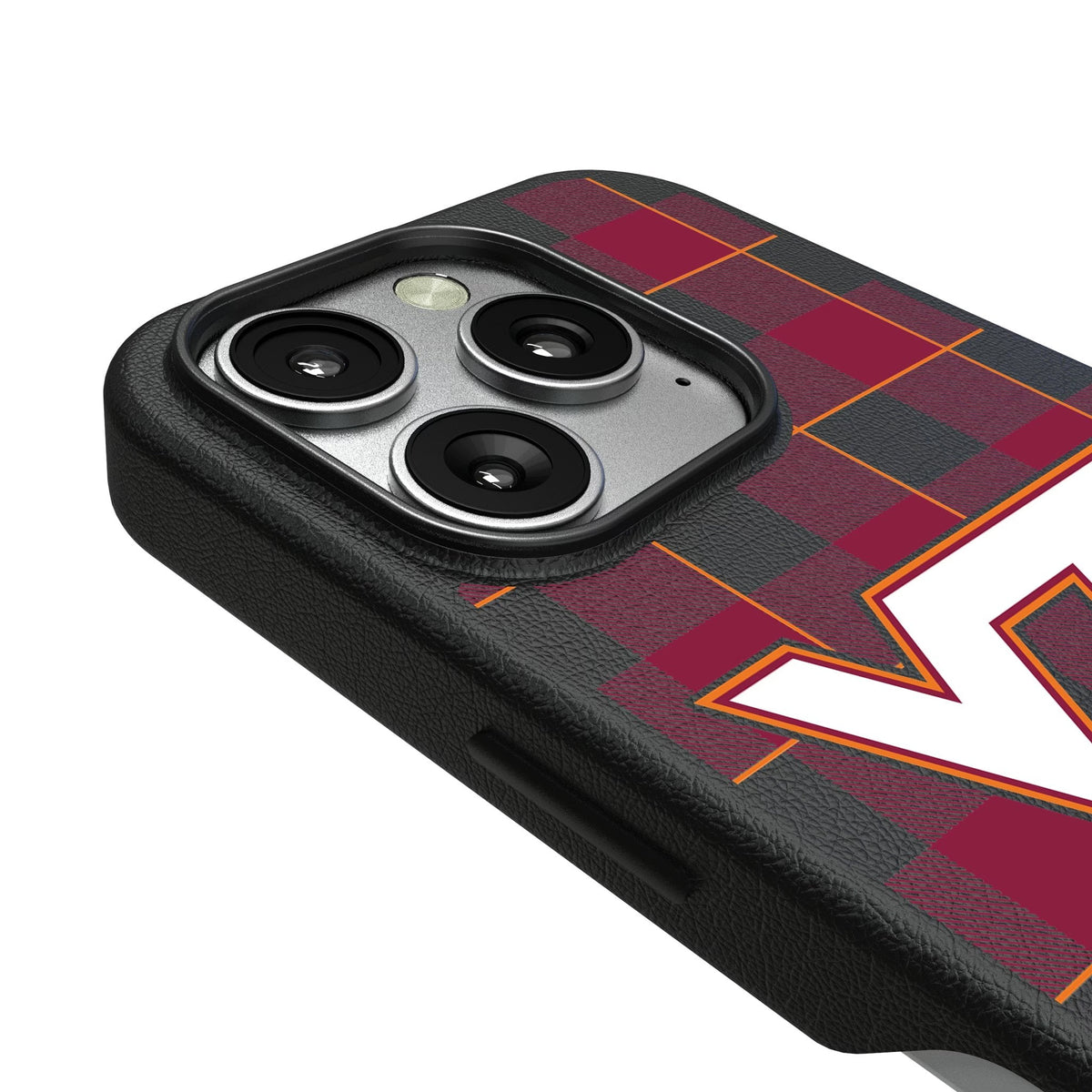 Virginia Tech Hokies Plaid MagSafe Compatible Phone Case for Apple iPhone 3