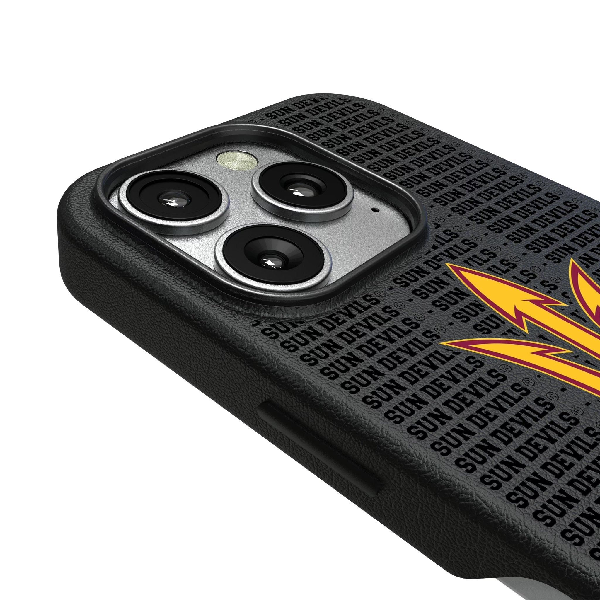 Arizona State University Sun Devils Text Backdrop MagSafe Compatible Phone Case for Apple iPhone 3