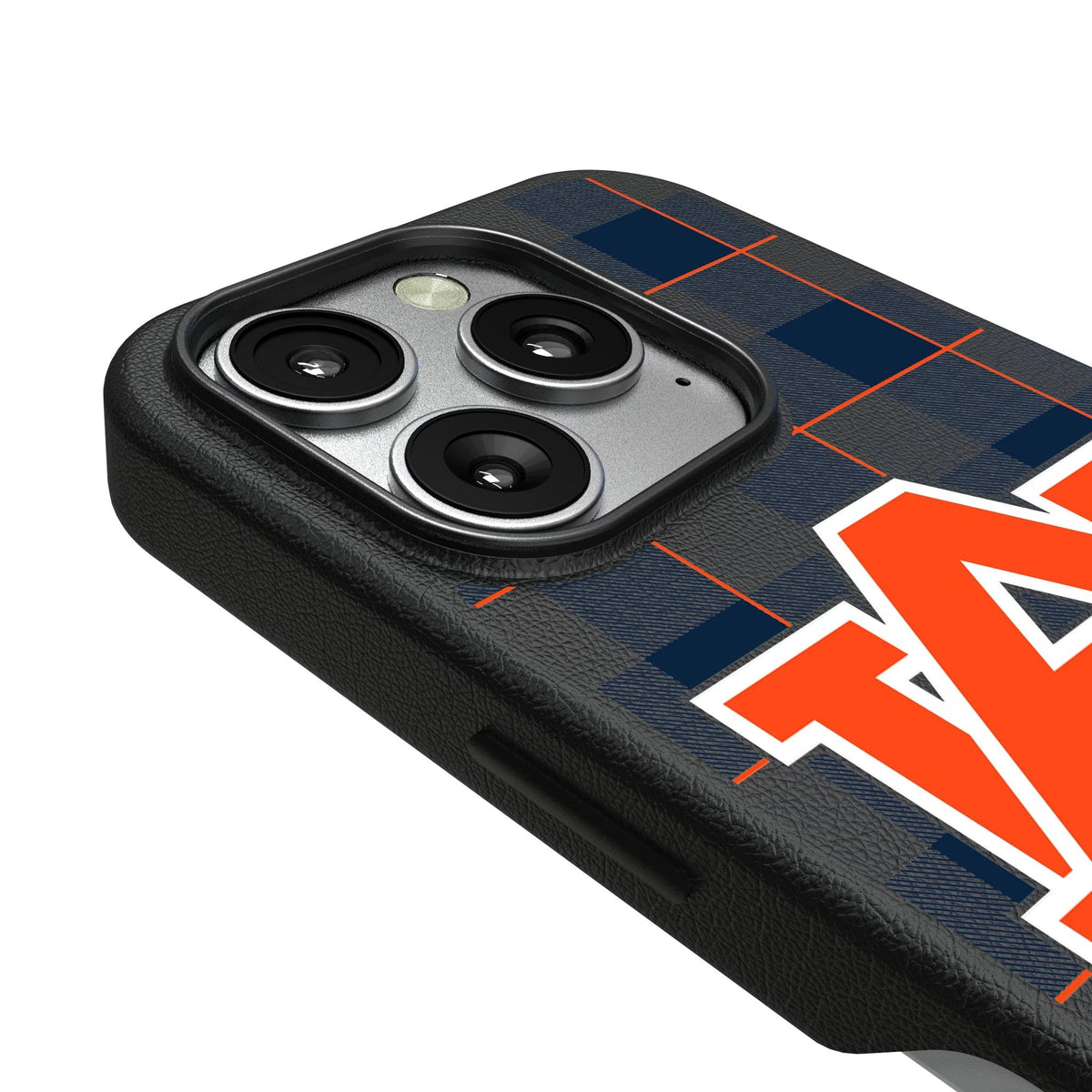 University of Auburn Tigers Plaid MagSafe Compatible Phone Case for Apple iPhone 3
