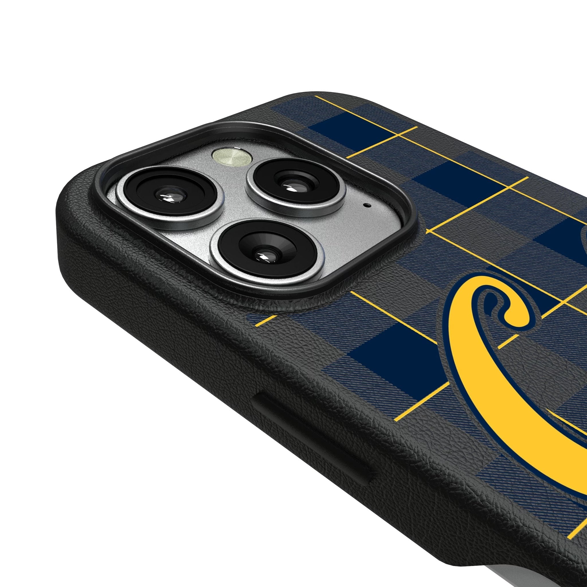University of California Berkeley Golden Bears Plaid MagSafe Compatible Phone Case for Apple iPhone 3