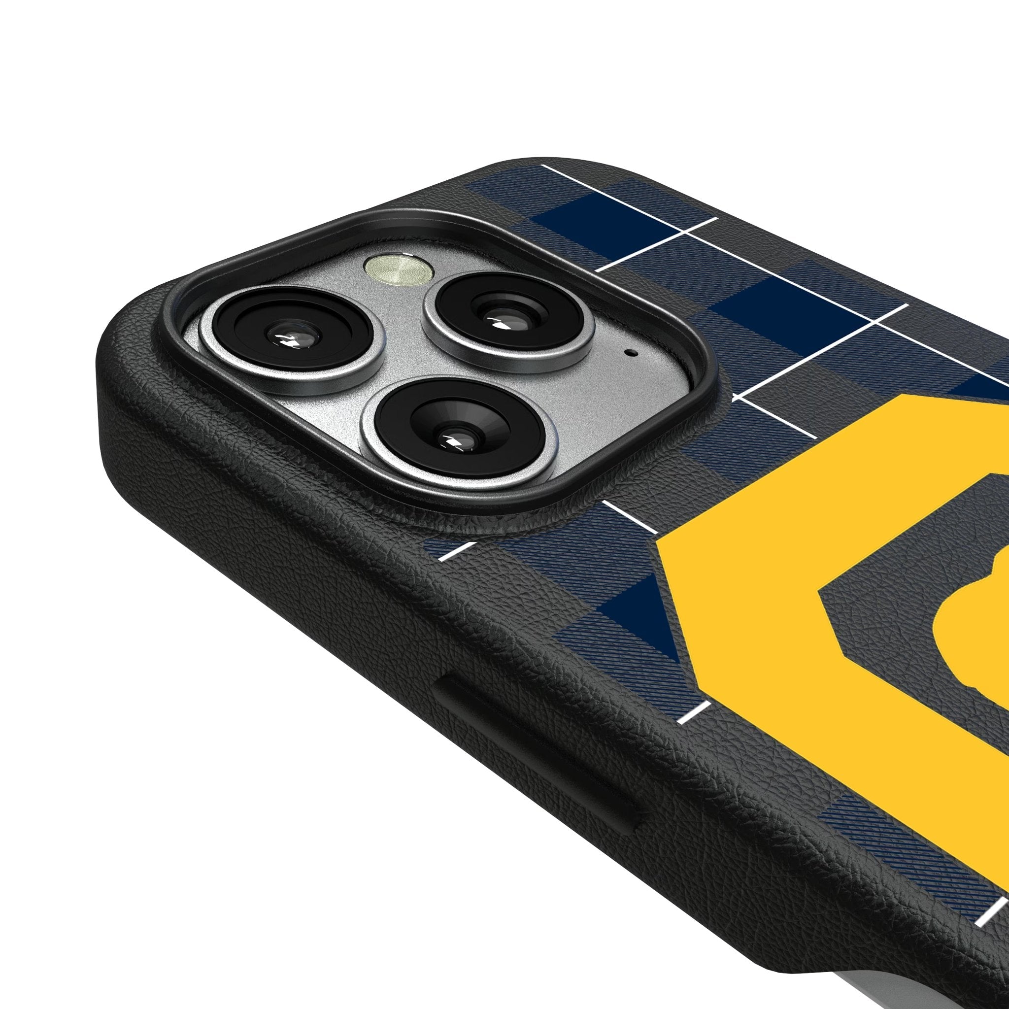 University of California Berkeley Golden Bears Plaid MagSafe Compatible Phone Case for Apple iPhone 3