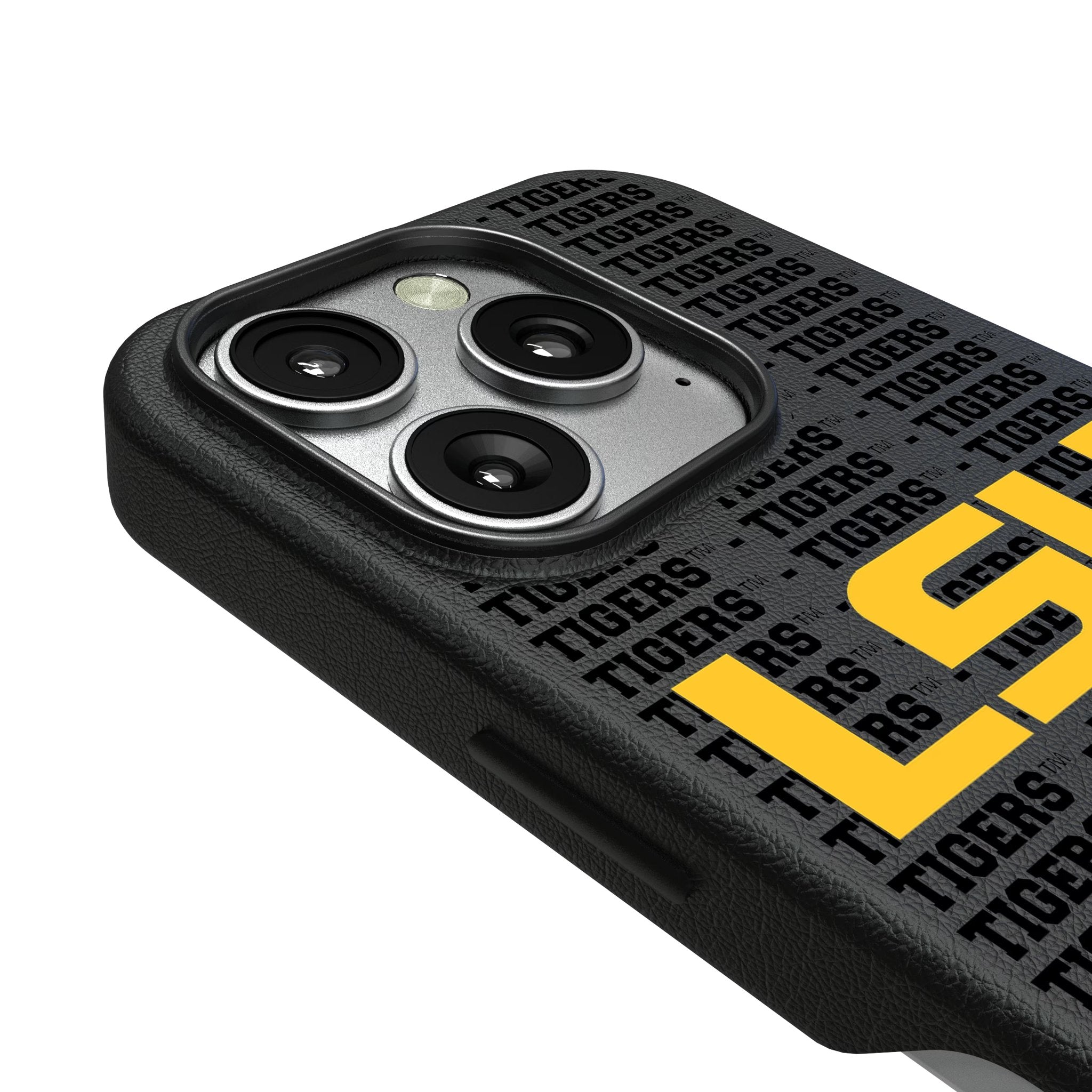 Louisiana State University Tigers Text Backdrop MagSafe Compatible Phone Case for Apple iPhone 3