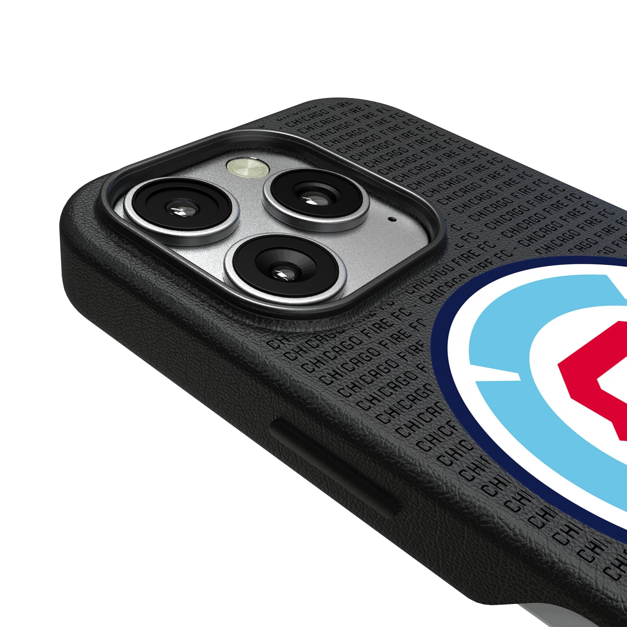 Chicago Fire Text Backdrop MagSafe Compatible Phone Case for Apple iPhone 3
