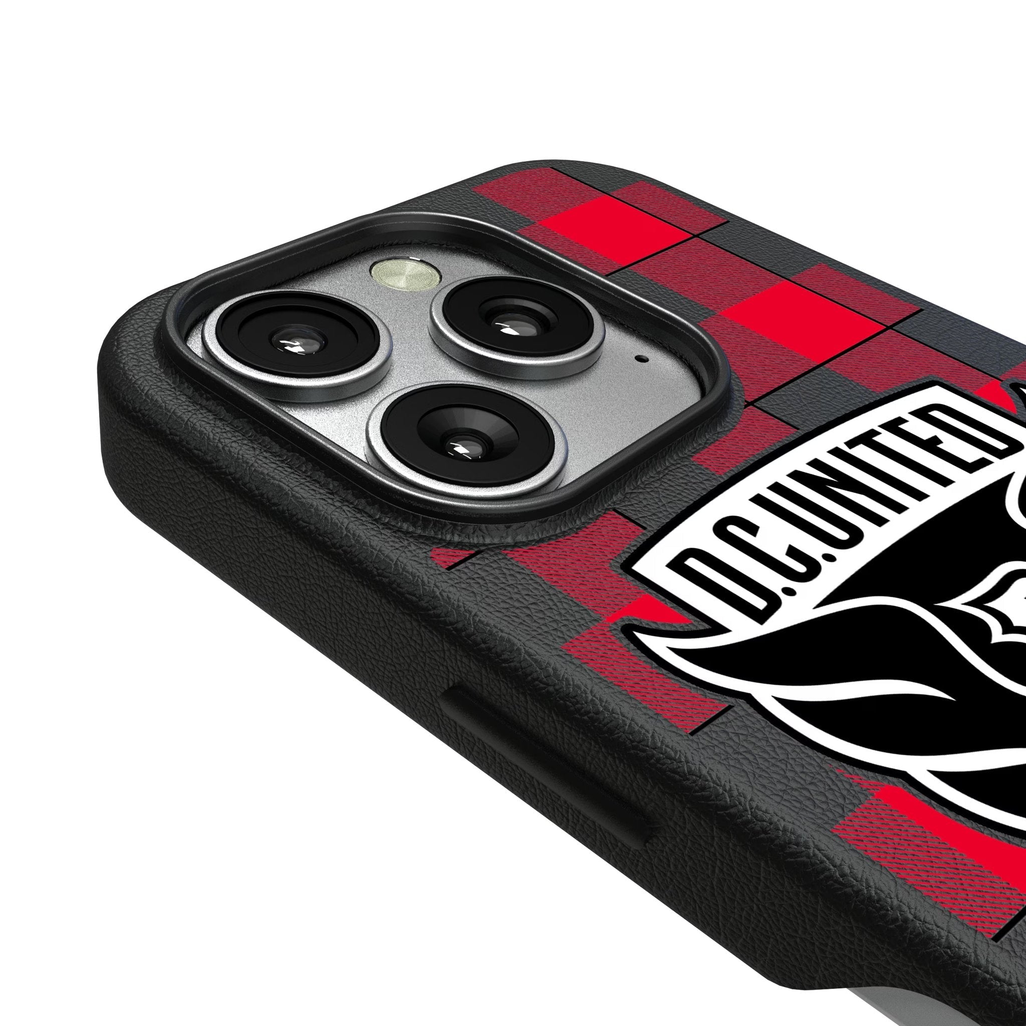 DC United Plaid MagSafe Compatible Phone Case for Apple iPhone 3