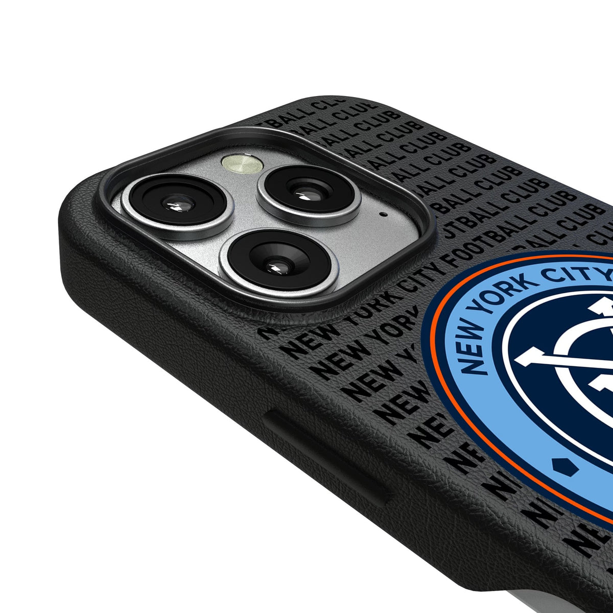 New York City FC Text Backdrop MagSafe Compatible Phone Case for Apple iPhone 3