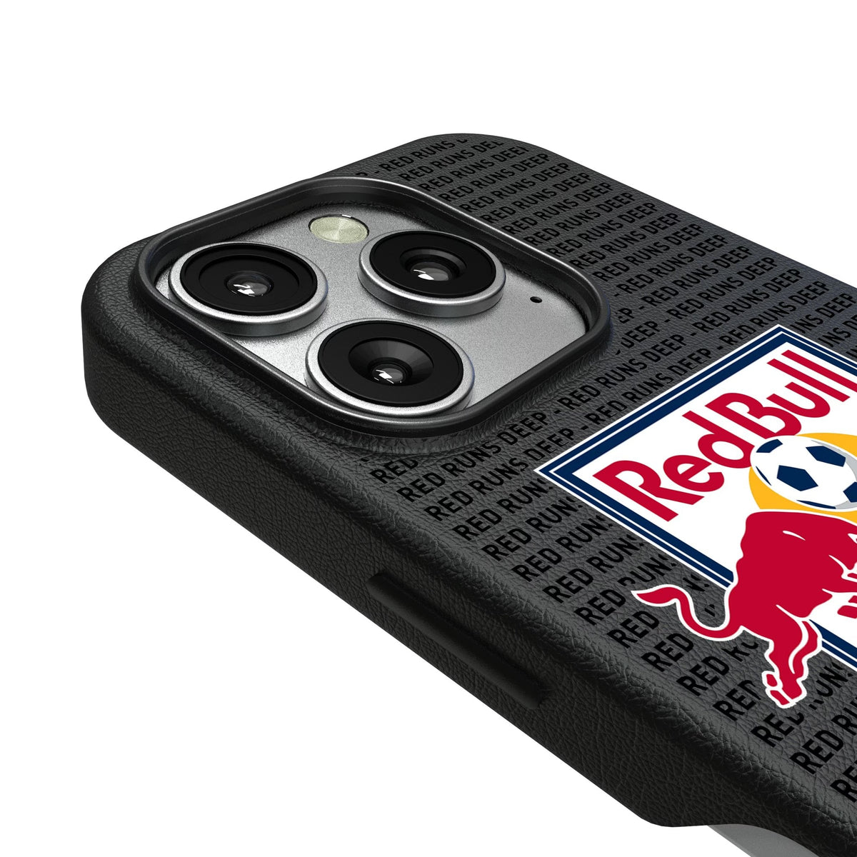 New York Red Bulls Text Backdrop MagSafe Compatible Phone Case for Apple iPhone 3