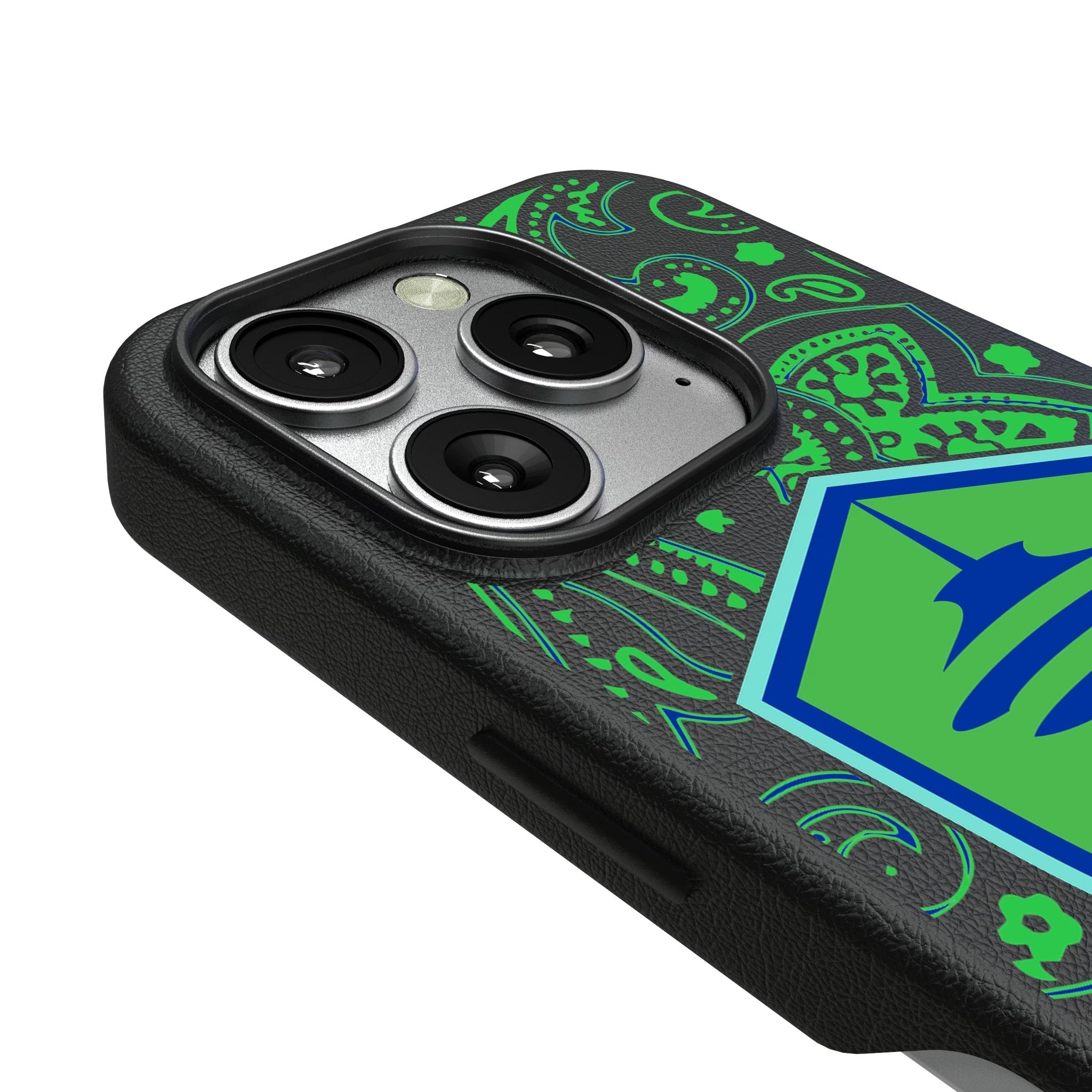Seattle Sounders FC Paisley MagSafe Compatible Phone Case for Apple iPhone 3