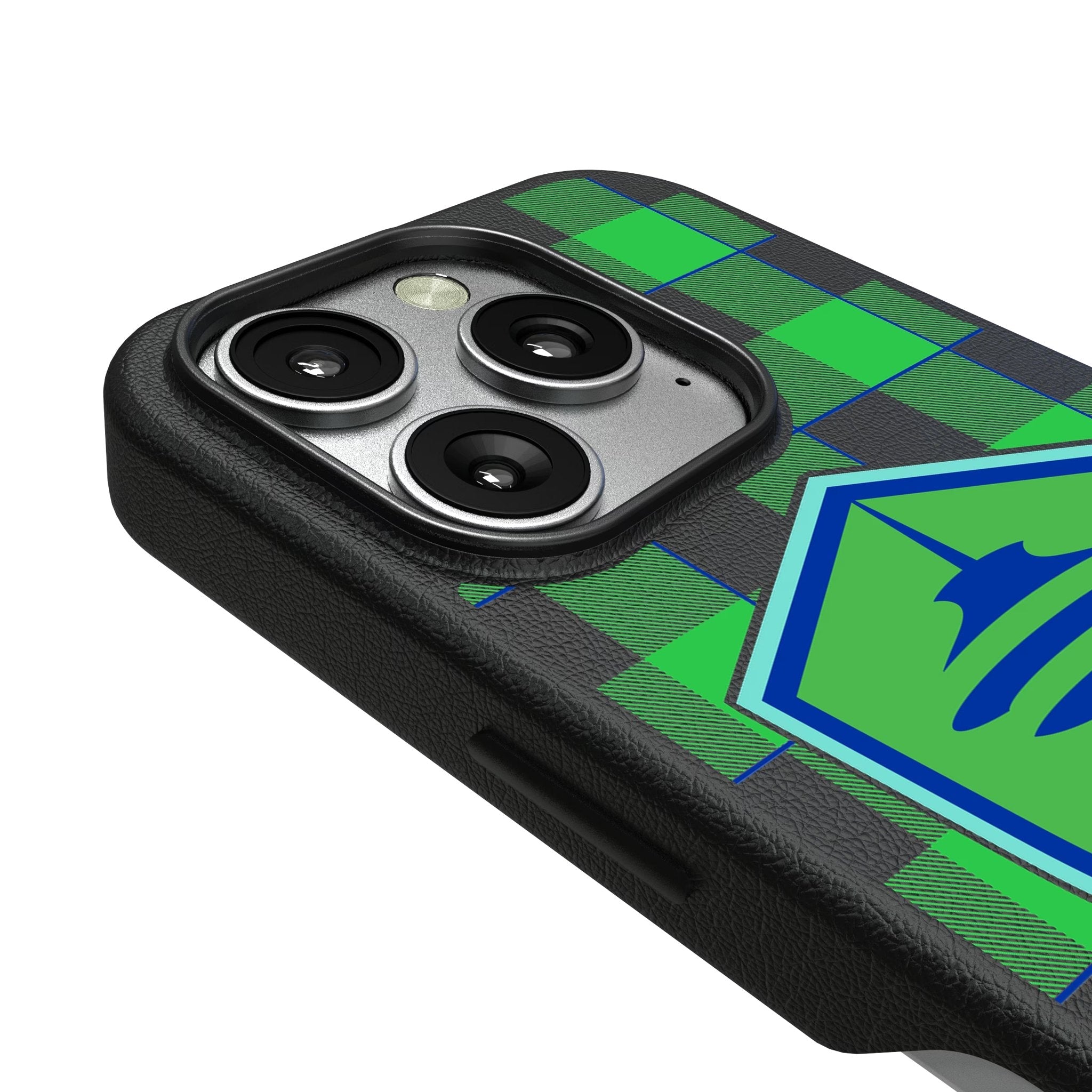 Seattle Sounders FC Plaid MagSafe Compatible Phone Case for Apple iPhone 3