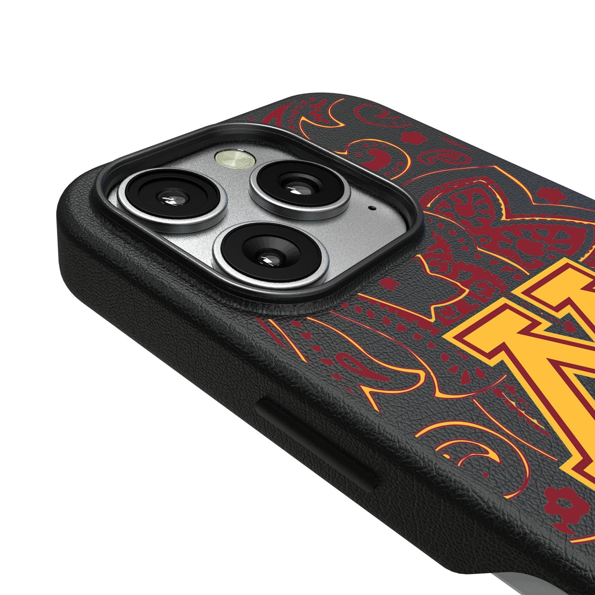 University of Minnesota Golden Gophers Paisley MagSafe Compatible Phone Case for Apple iPhone 3
