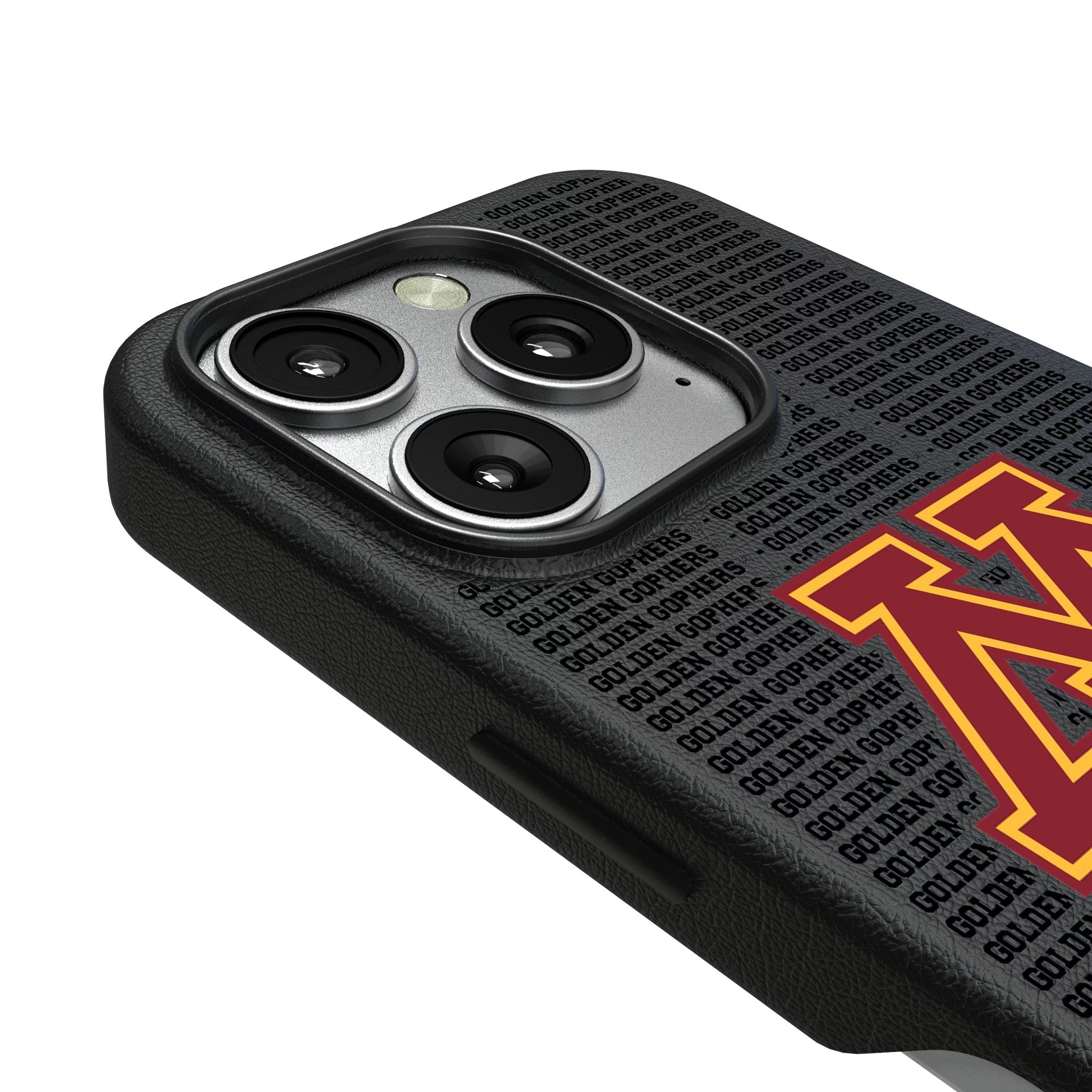 University of Minnesota Golden Gophers Text Backdrop MagSafe Compatible Phone Case for Apple iPhone 3