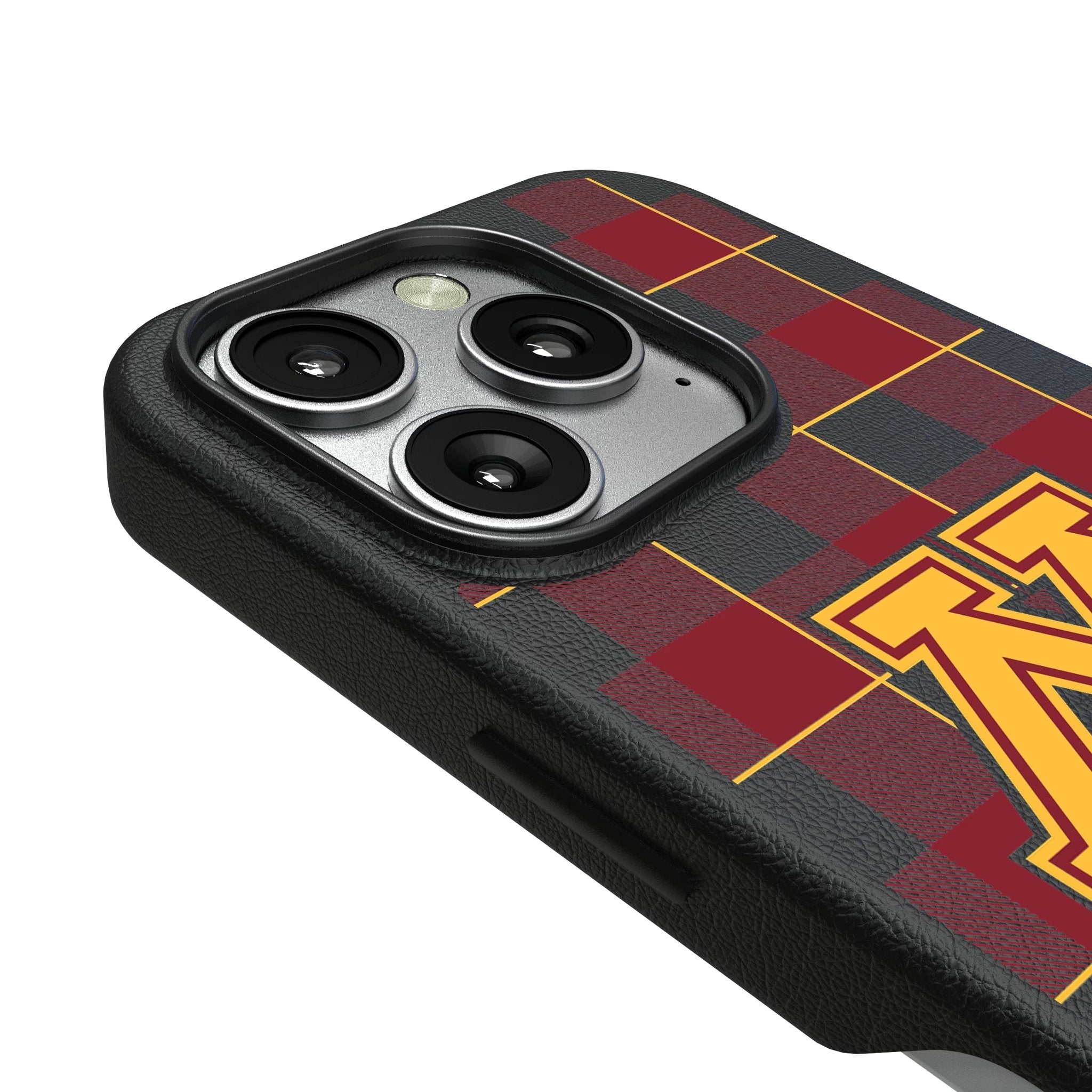 University of Minnesota Golden Gophers Plaid MagSafe Compatible Phone Case for Apple iPhone 3