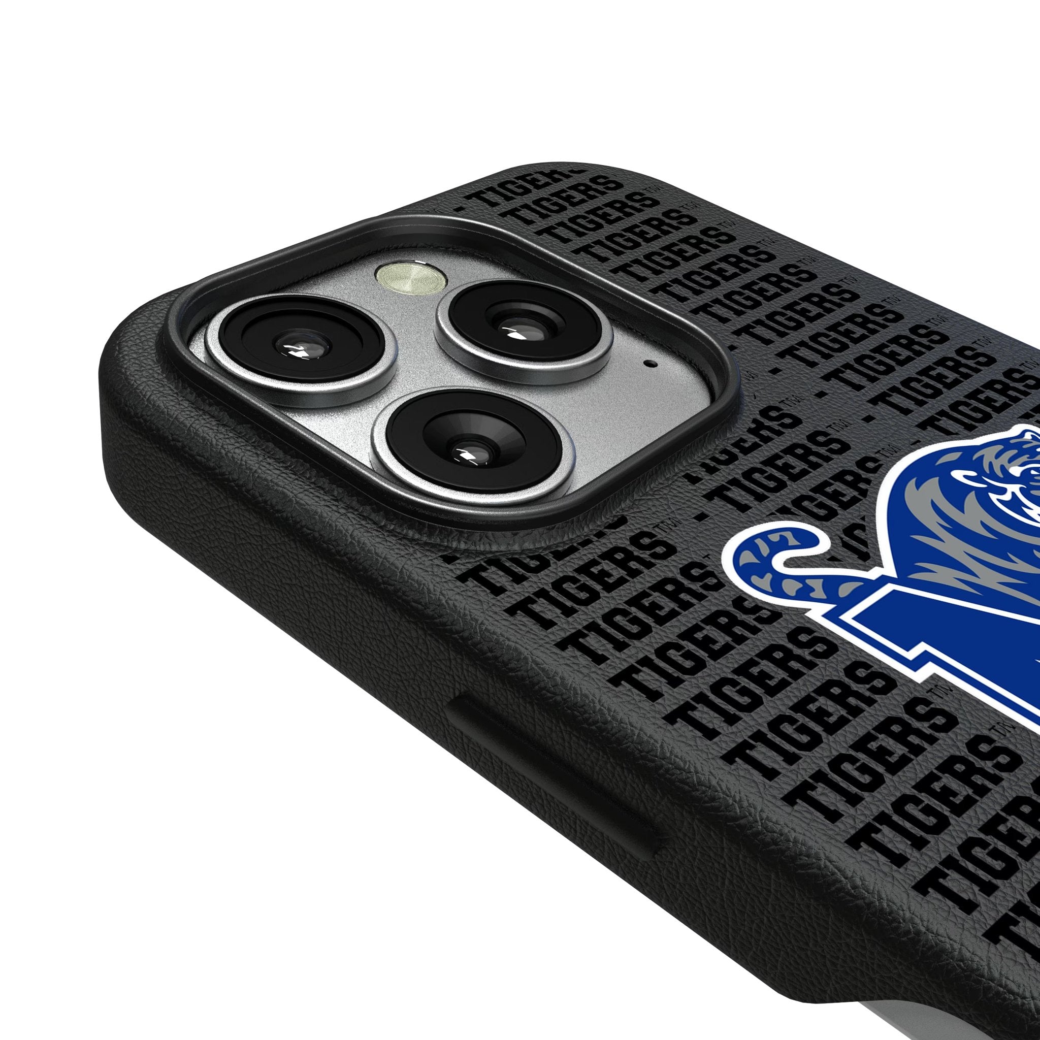 University of Memphis Tigers Text Backdrop MagSafe Compatible Phone Case for Apple iPhone 3