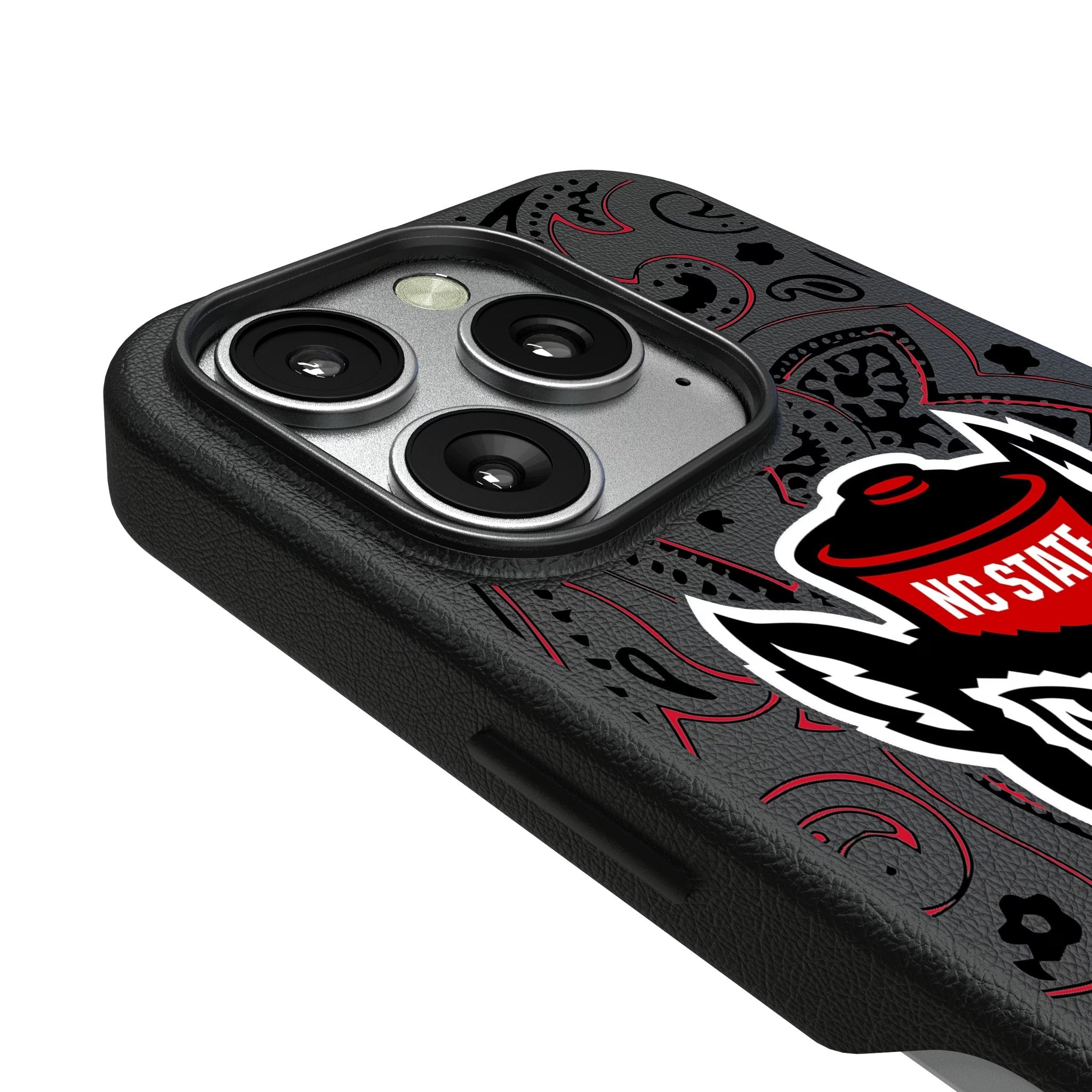 North Carolina State University Wolfpack Paisley MagSafe Compatible Phone Case for Apple iPhone 3