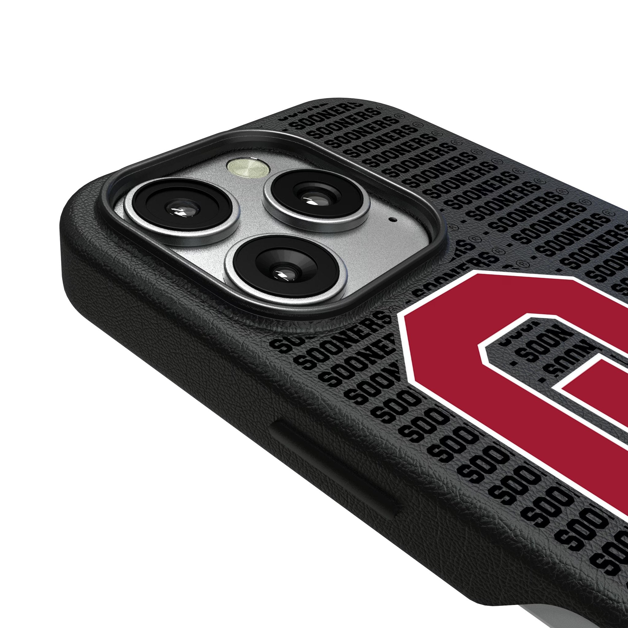 University of Oklahoma Sooners Text Backdrop MagSafe Compatible Phone Case for Apple iPhone 3