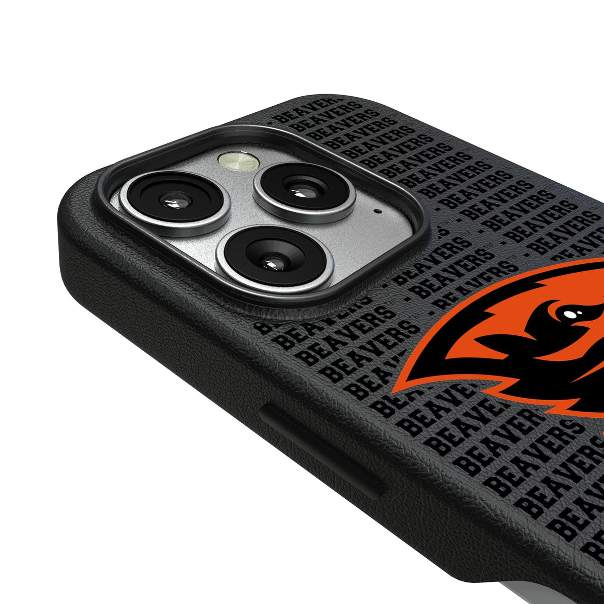 Oregon State University Beavers Text Backdrop MagSafe Compatible Phone Case for Apple iPhone 3