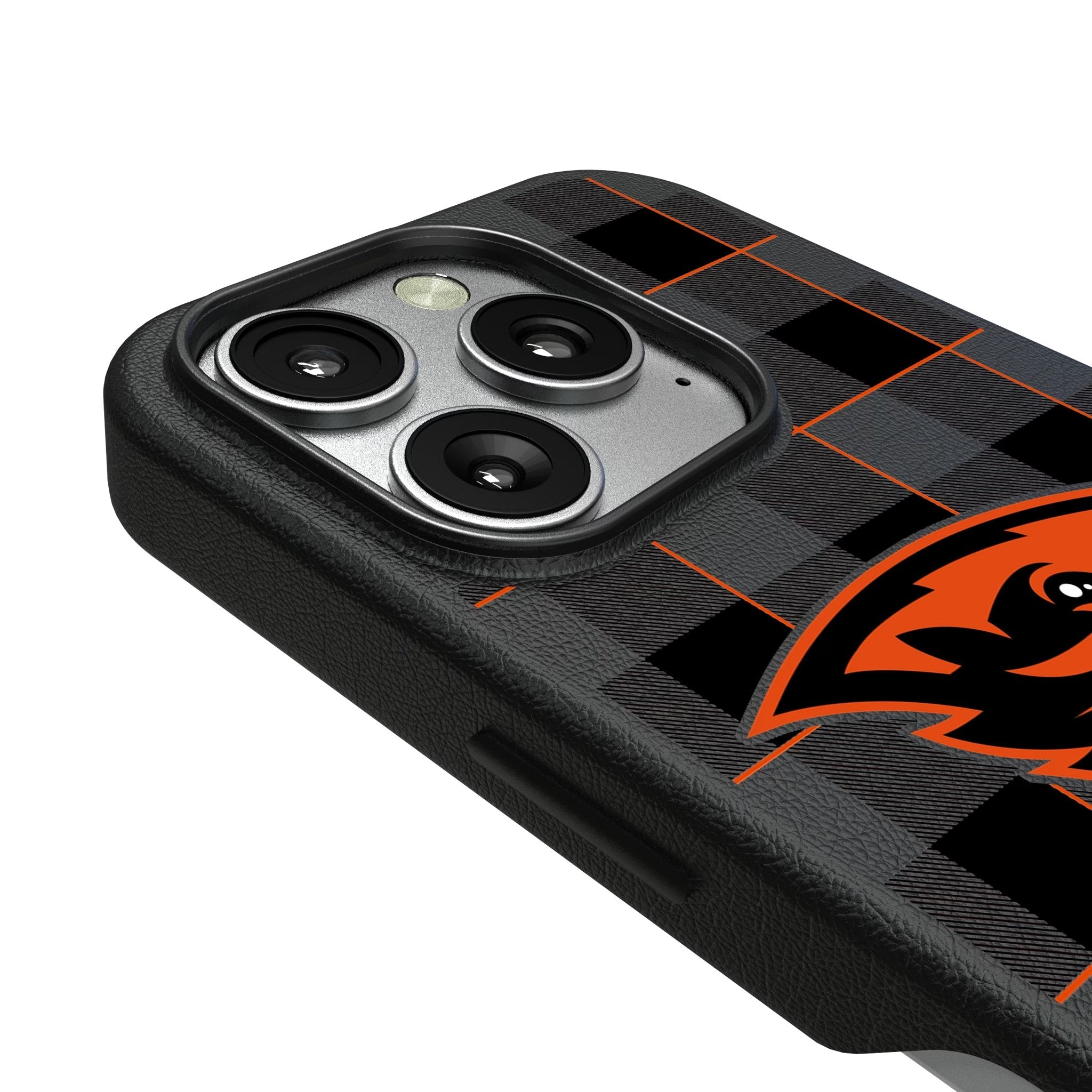 Oregon State University Beavers Plaid MagSafe Compatible Phone Case for Apple iPhone 3
