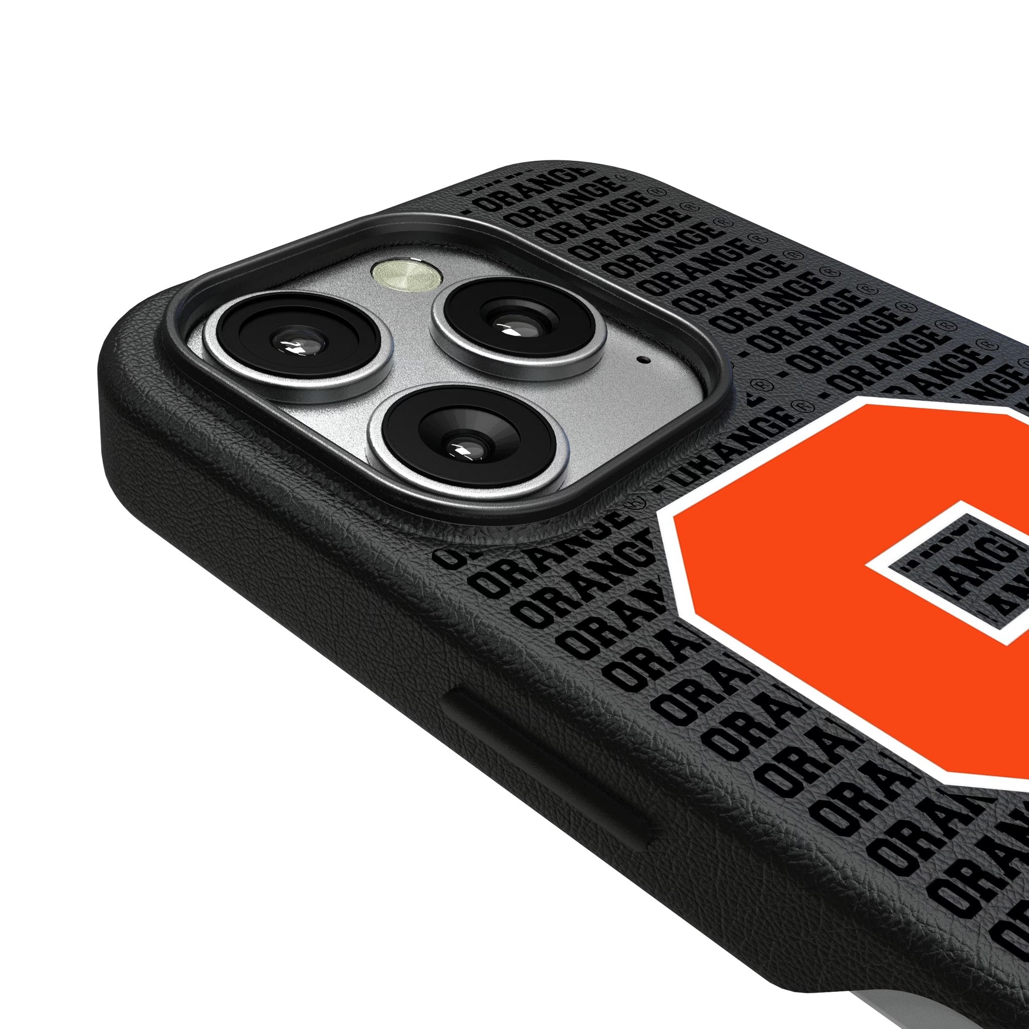 Syracuse University Orange Text Backdrop MagSafe Compatible Phone Case for Apple iPhone 3