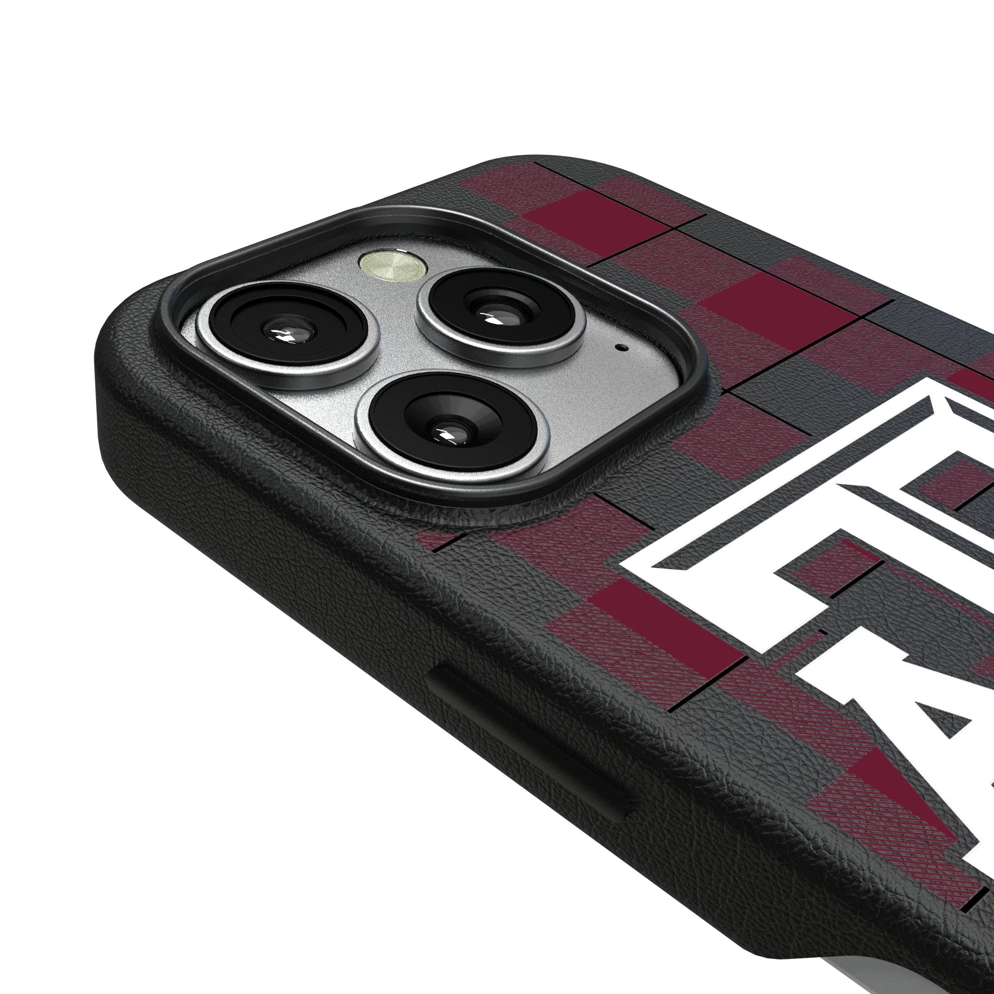 Texas A&M University Aggies Plaid MagSafe Compatible Phone Case for Apple iPhone 3