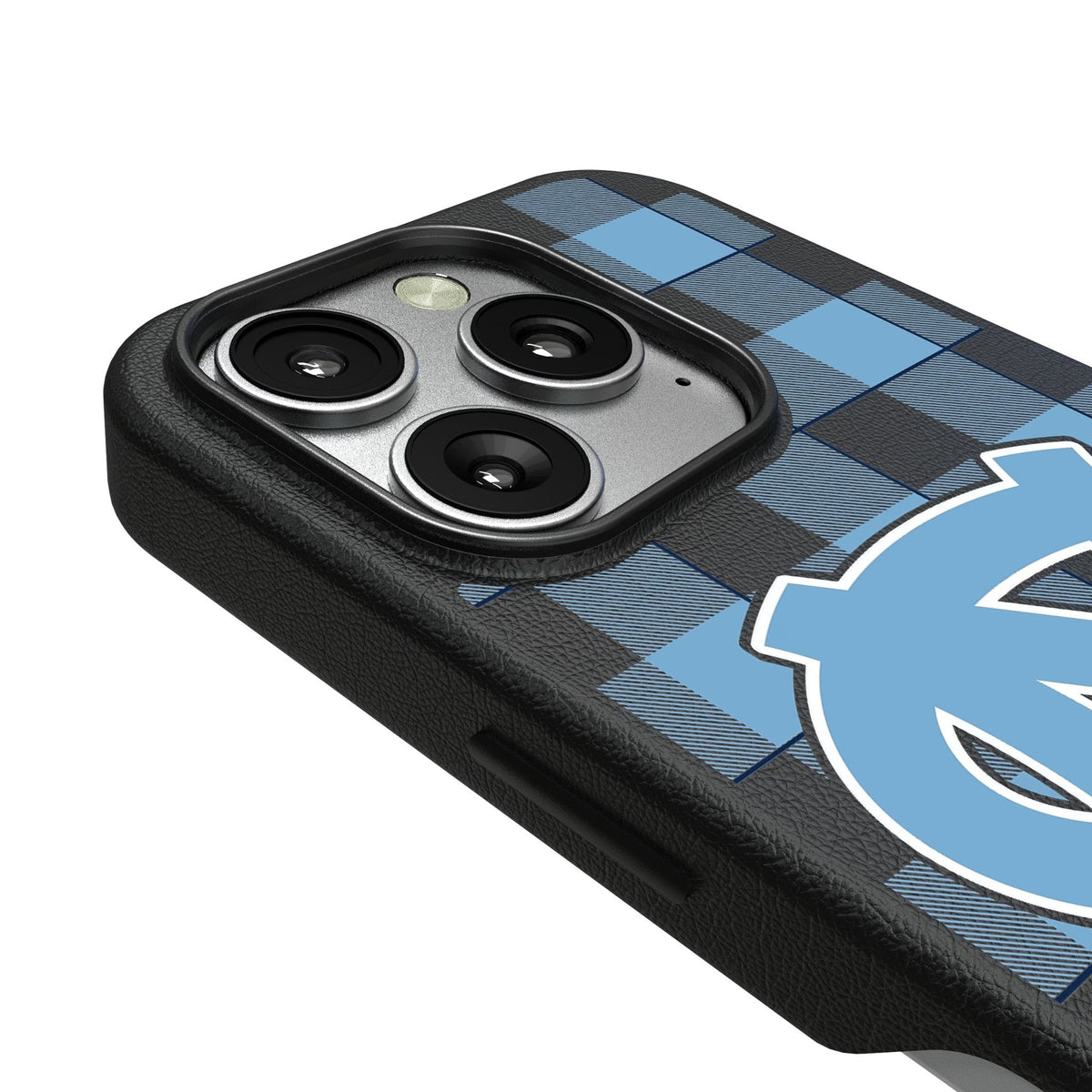 University of North Carolina Tar Heels Plaid MagSafe Compatible Phone Case for Apple iPhone 3