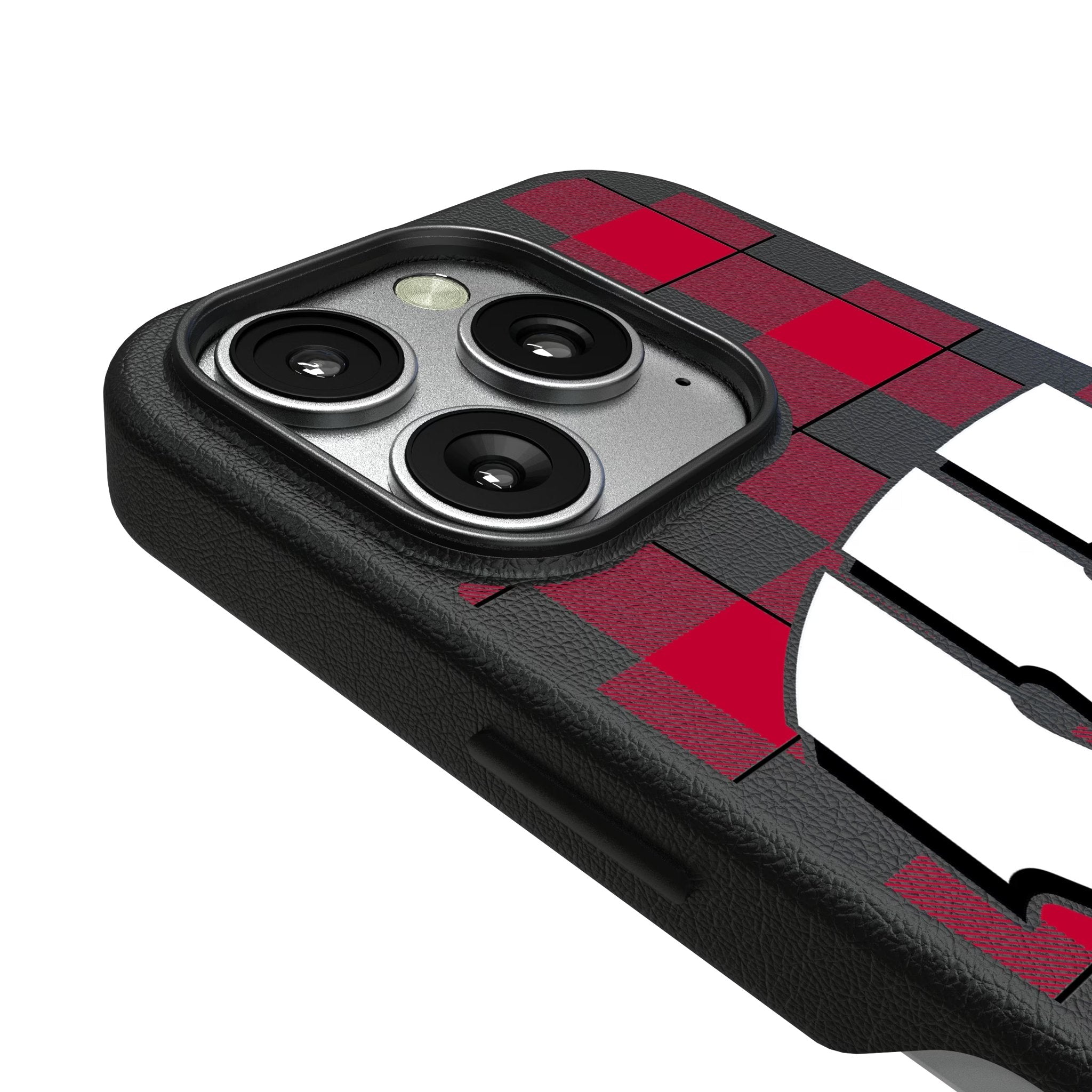 University of Wisconsin Badgers Plaid MagSafe Compatible Phone Case for Apple iPhone 3