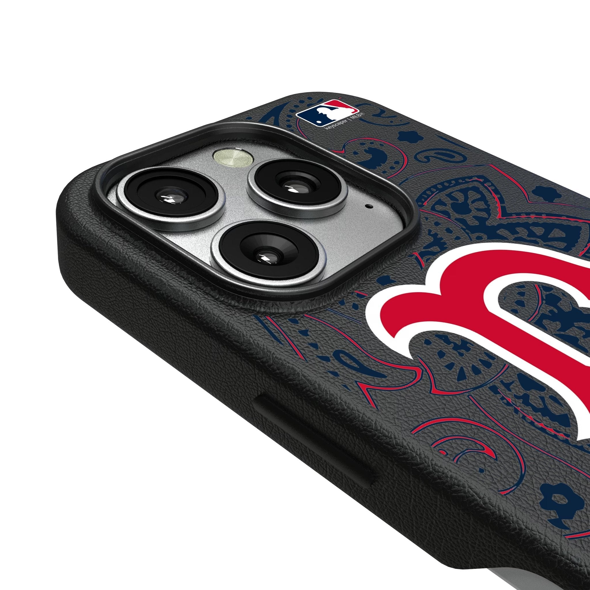 Boston Red Sox Paisley MagSafe Compatible Phone Case for Apple iPhone 3