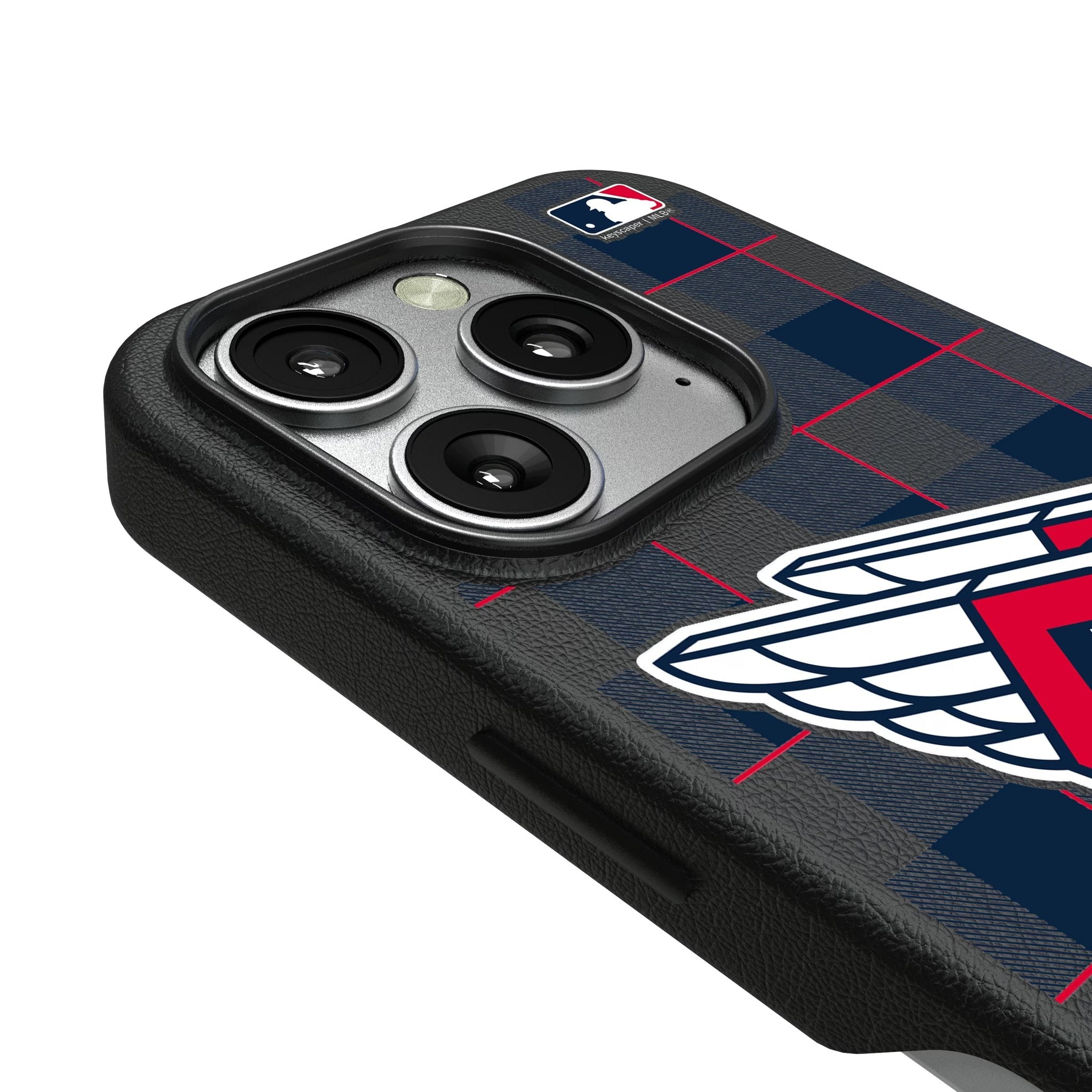 Cleveland Guardians Plaid MagSafe Compatible Phone Case for Apple iPhone 3