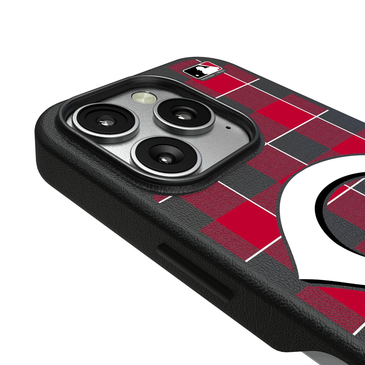 Cincinnati Reds Plaid MagSafe Compatible Phone Case for Apple iPhone 3