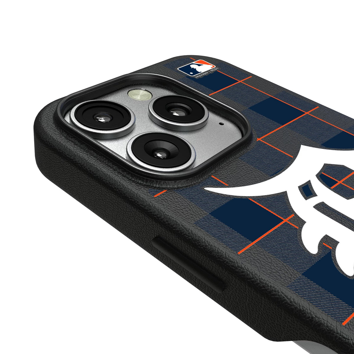 Detroit Tigers Plaid MagSafe Compatible Phone Case for Apple iPhone 3