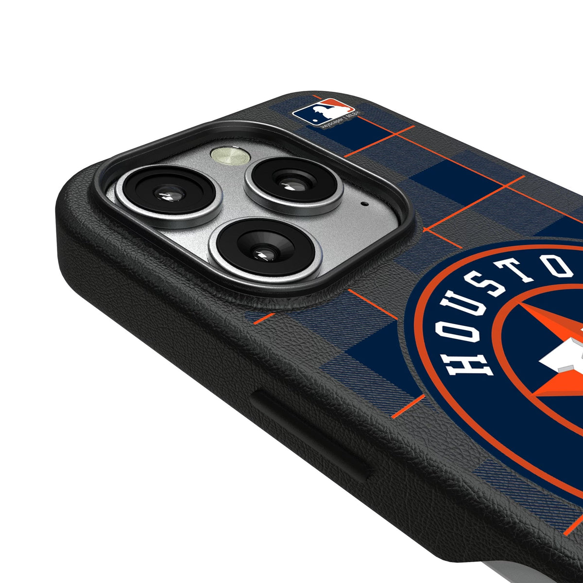Houston Astros Plaid MagSafe Compatible Phone Case for Apple iPhone 3