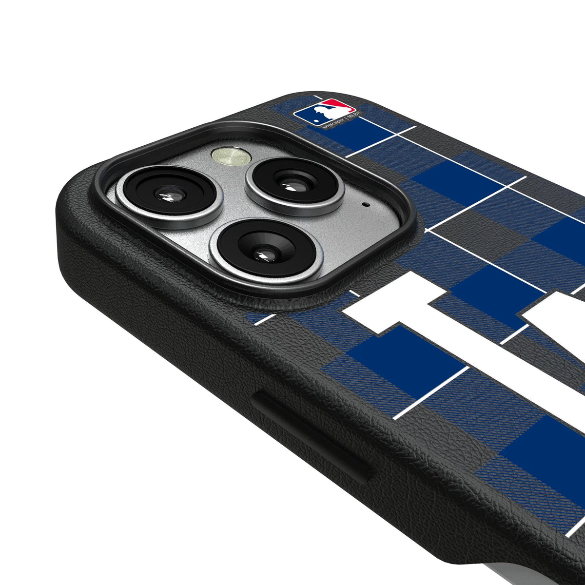LA Dodgers Plaid MagSafe Compatible Phone Case for Apple iPhone 3