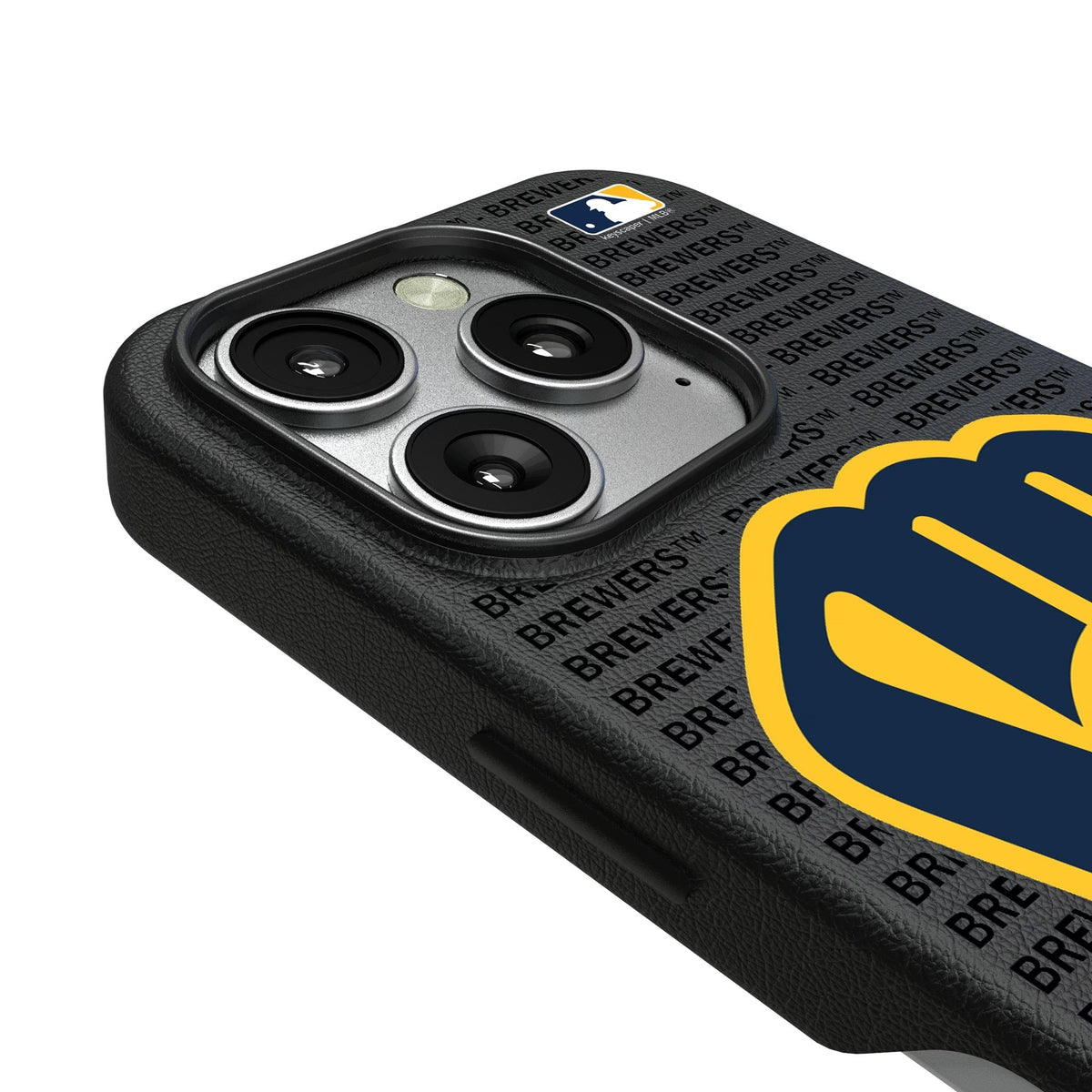 Milwaukee Brewers Text Backdrop MagSafe Compatible Phone Case for Apple iPhone 3